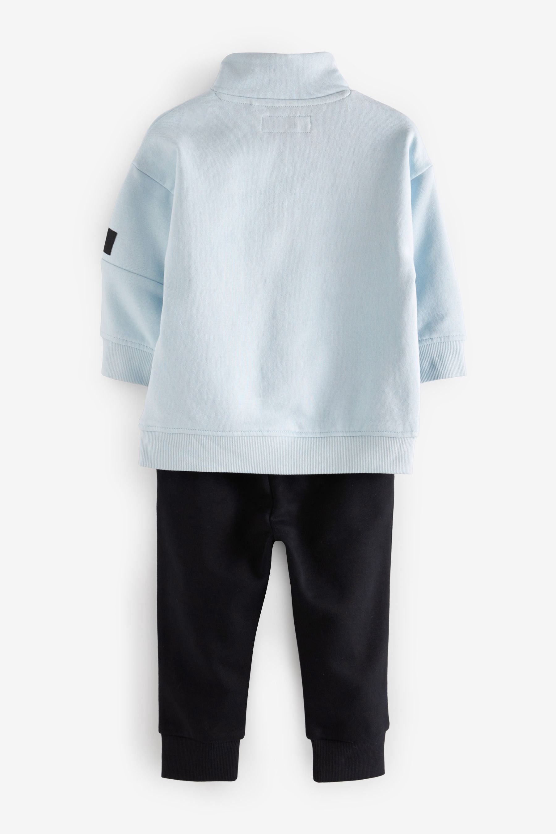 Pale Blue Tonal Next Funnel Neck Utility Tracksuit (3mths-7yrs)