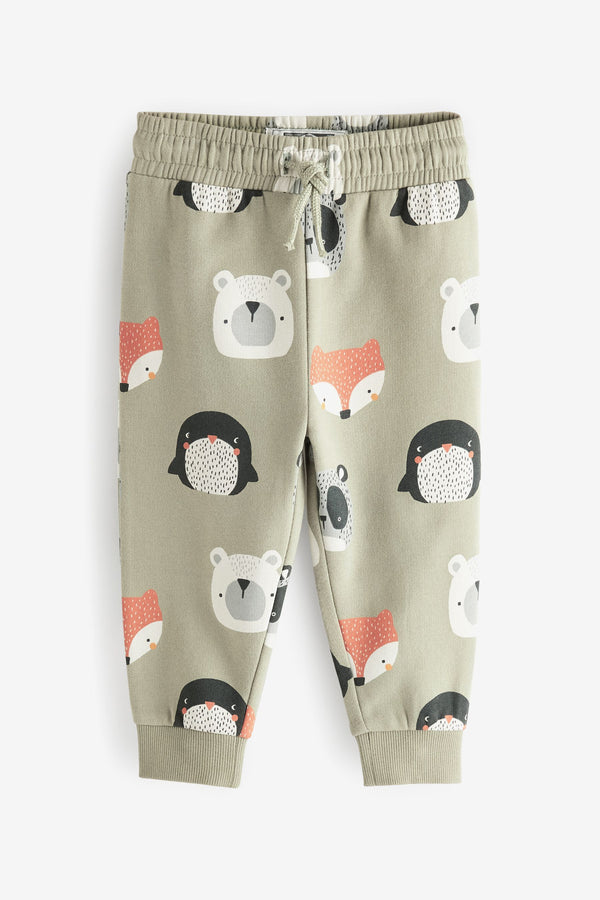 Light Green Woodland All-Over Printed Joggers (3mths-7yrs)