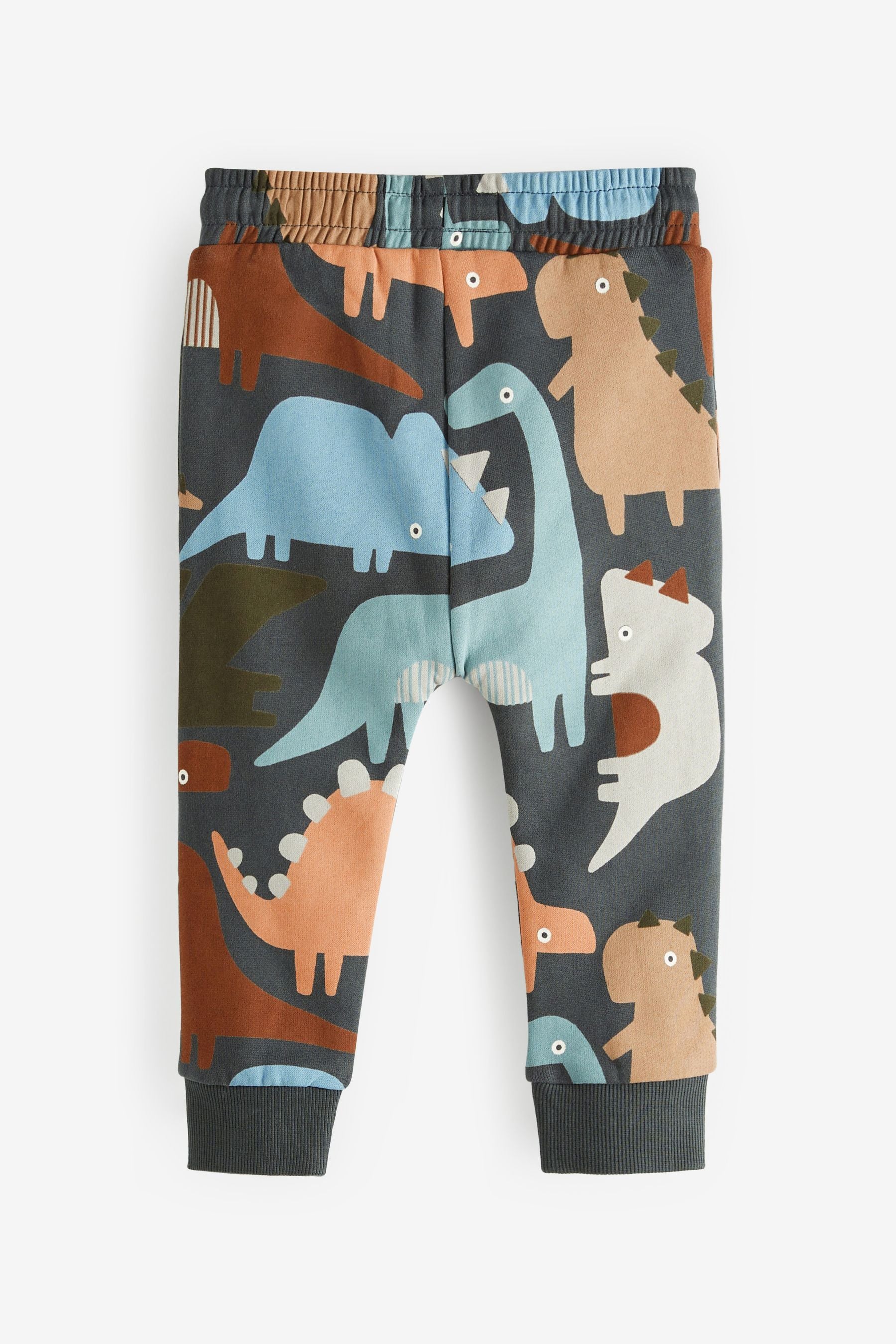 Charcoal Grey Dino All-Over Printed Joggers (3mths-7yrs)