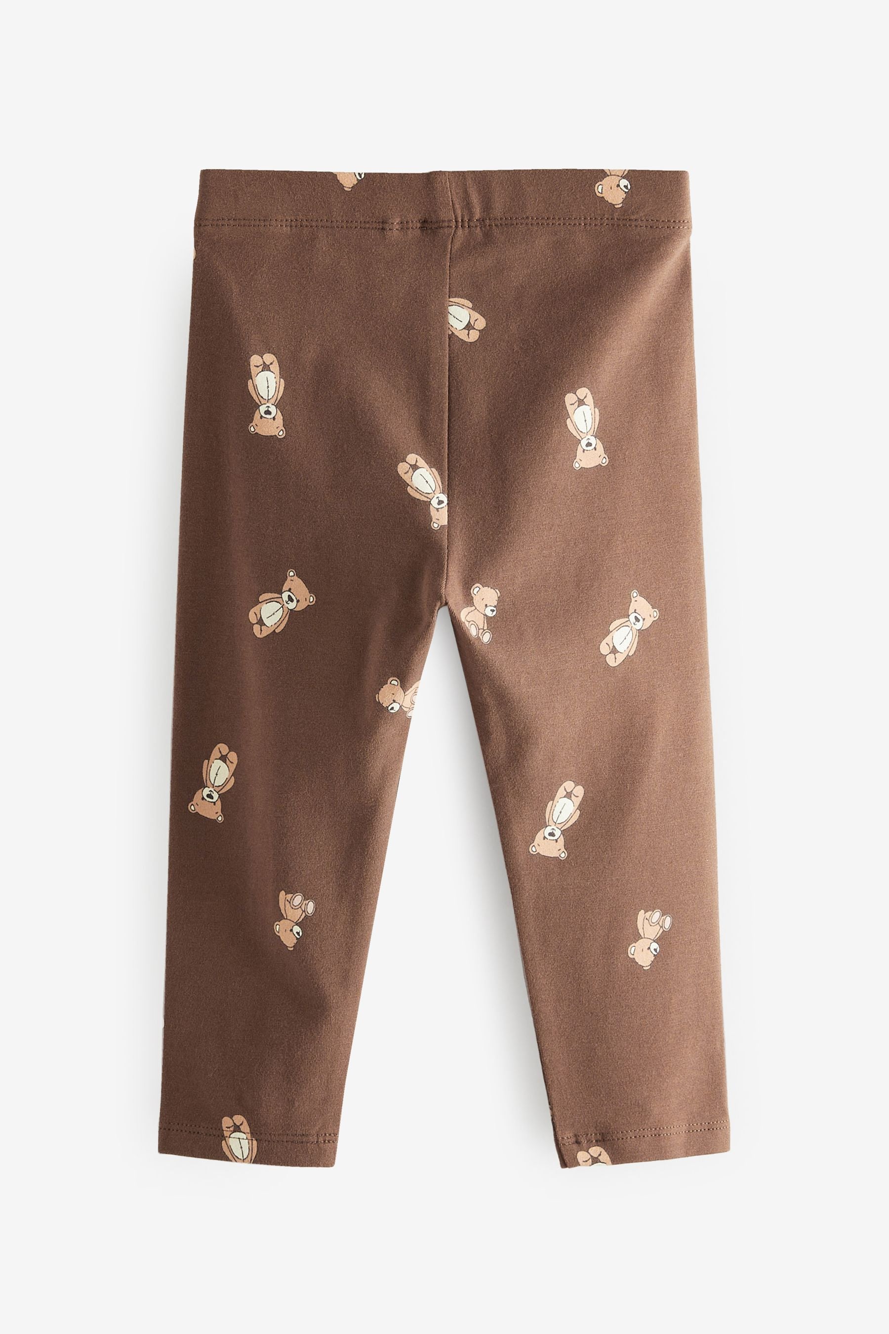 Brown Teddy Bear 3 Pack Jersey Leggings (3mths-7yrs)