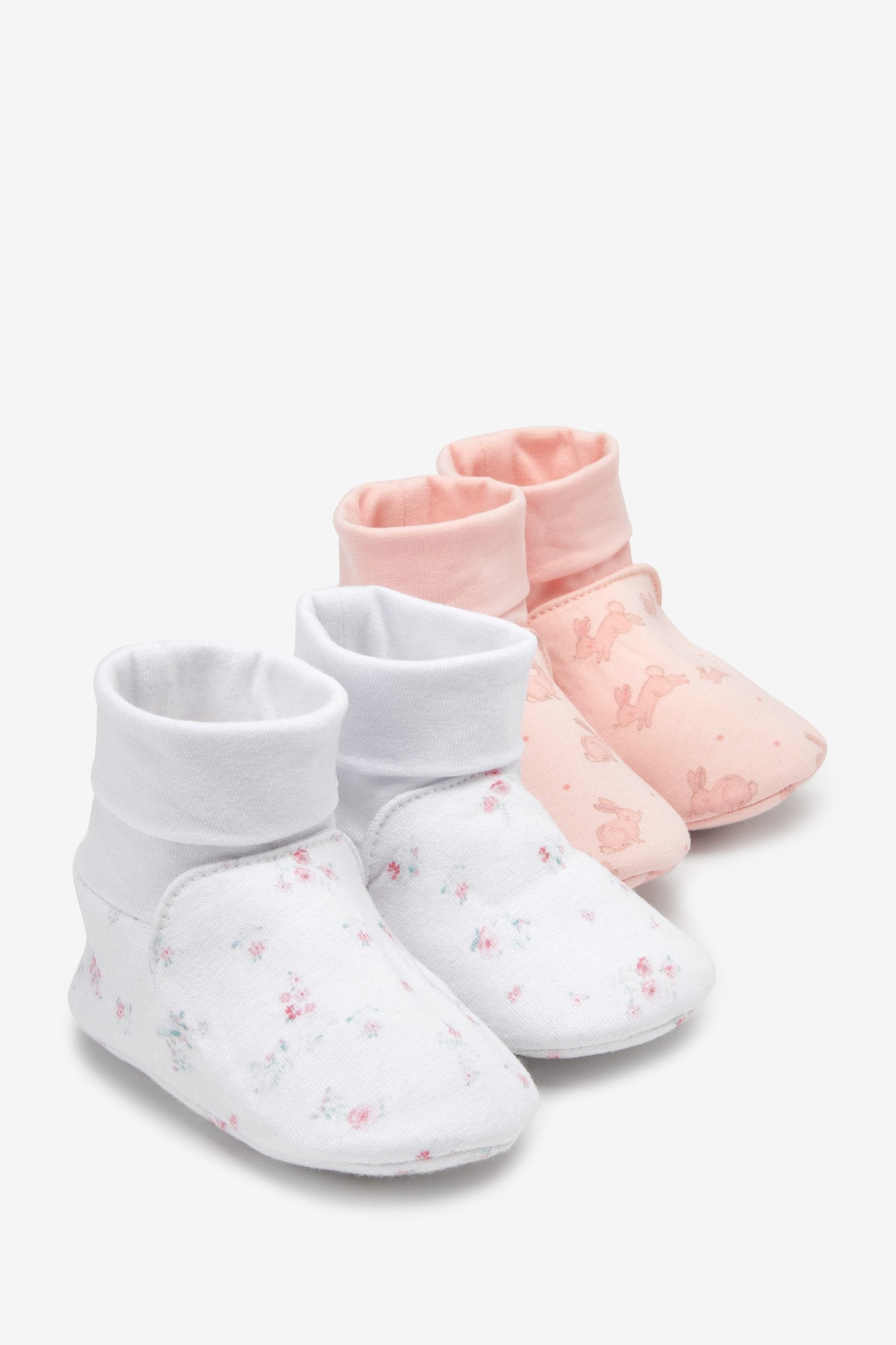 Pink and White 2 Pack White Touch and Feel (0-18mths)