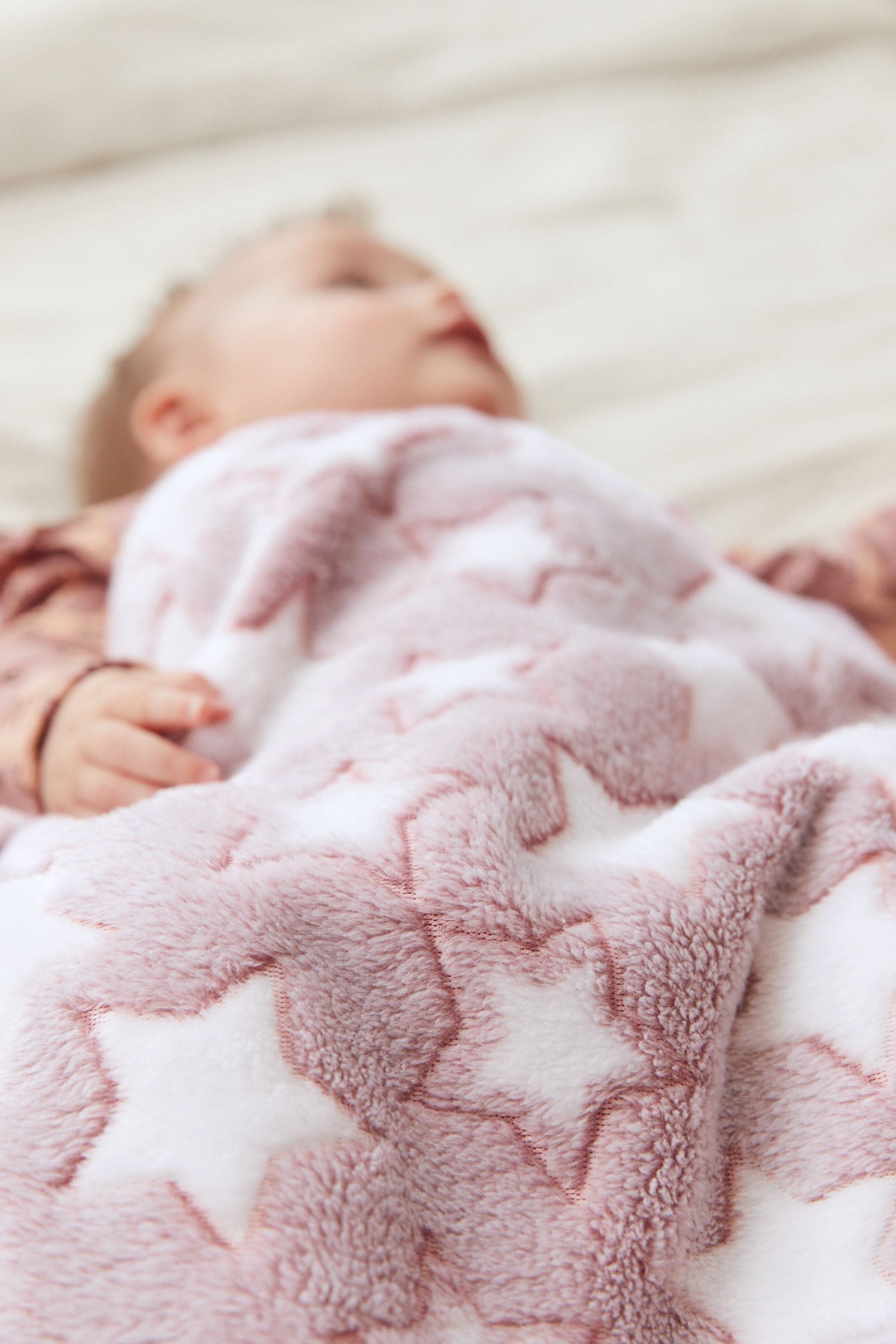 Pink Star Baby Fleece Blanket