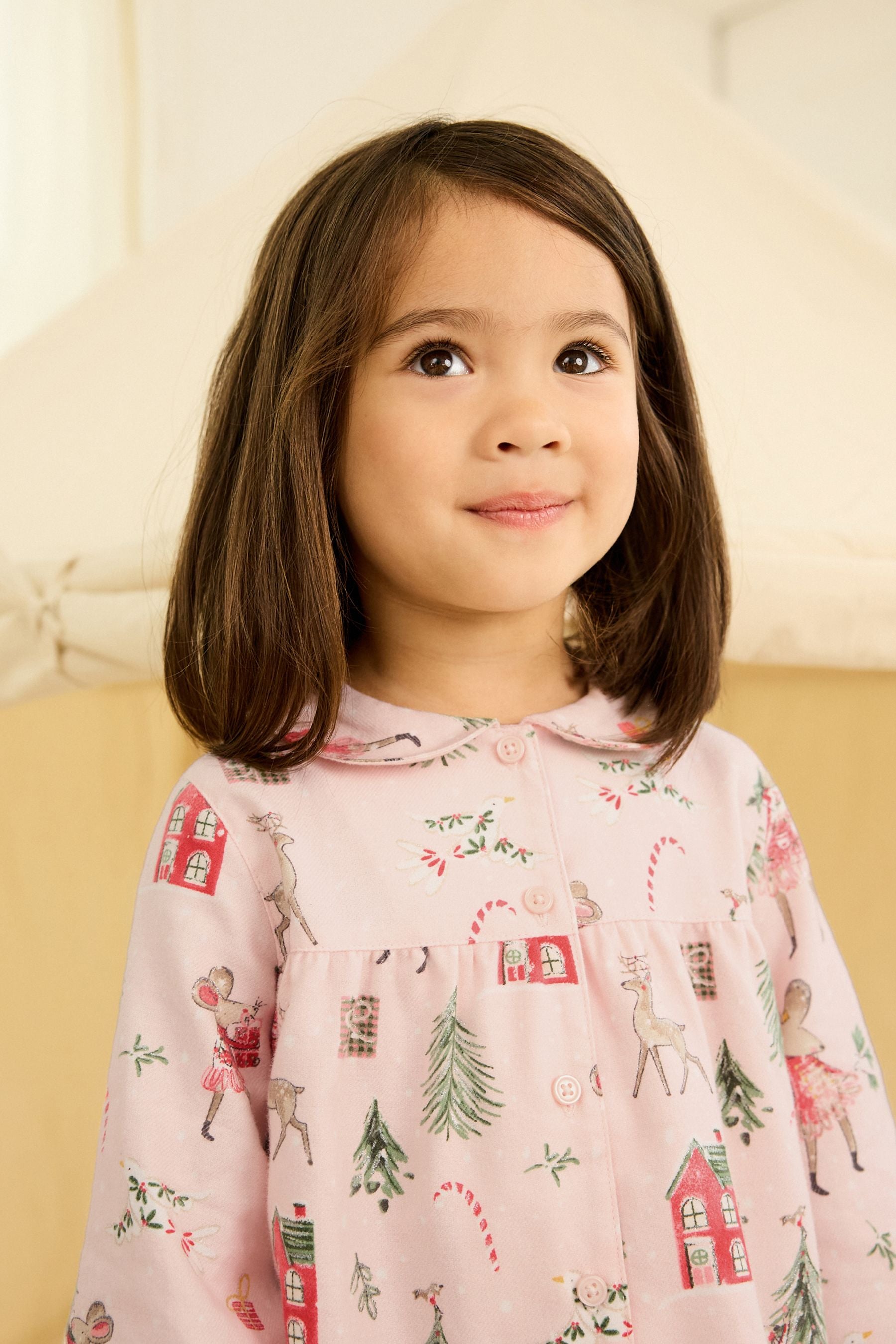 Pink Christmas Mouse Long Sleeve Pyjama Set (9mths-8yrs)