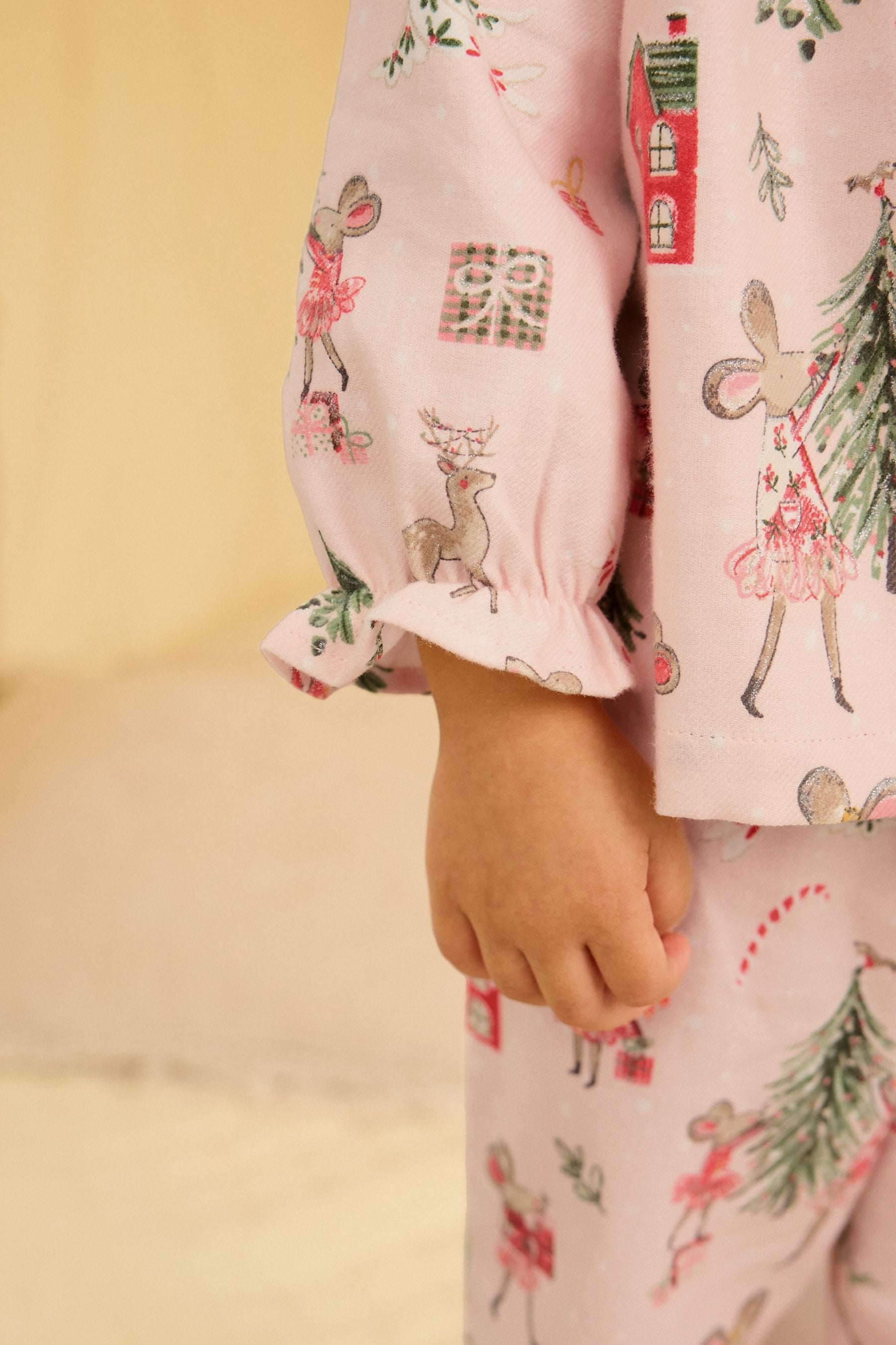 Pink Christmas Mouse Long Sleeve Pyjama Set (9mths-8yrs)