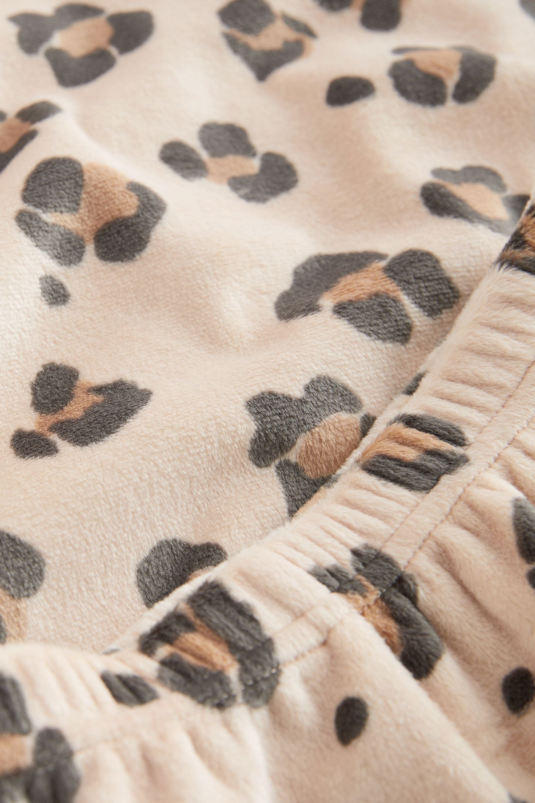 Neutral Animal Print Cosy Fleece Pyjamas (3-16yrs)