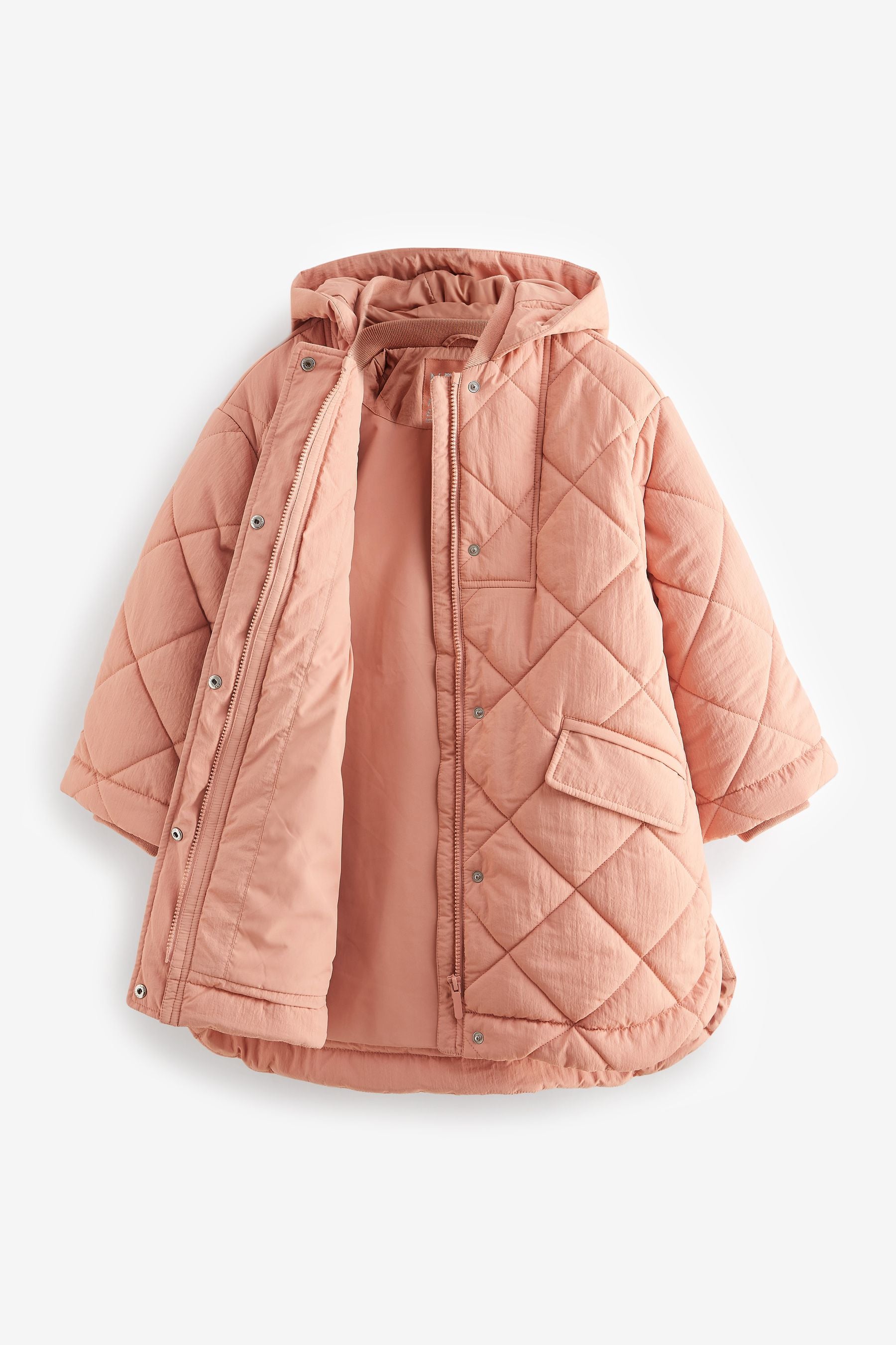 Peach Pink Shower Resistant Padded Coat (3-16yrs)