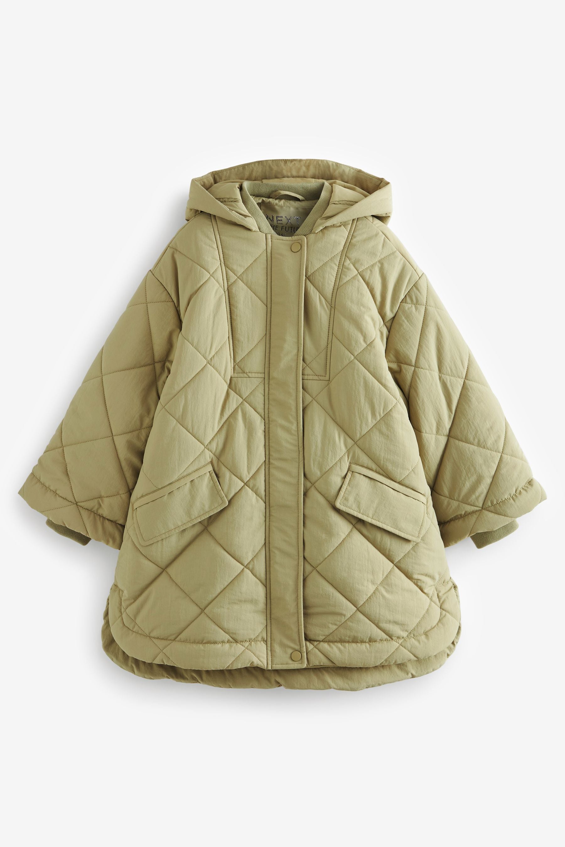 Khaki Green Shower Resistant Padded Coat (3-16yrs)