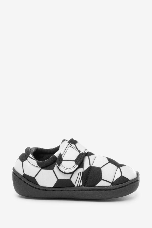 Monochrome Football Touch Fastening Cupsole Slippers