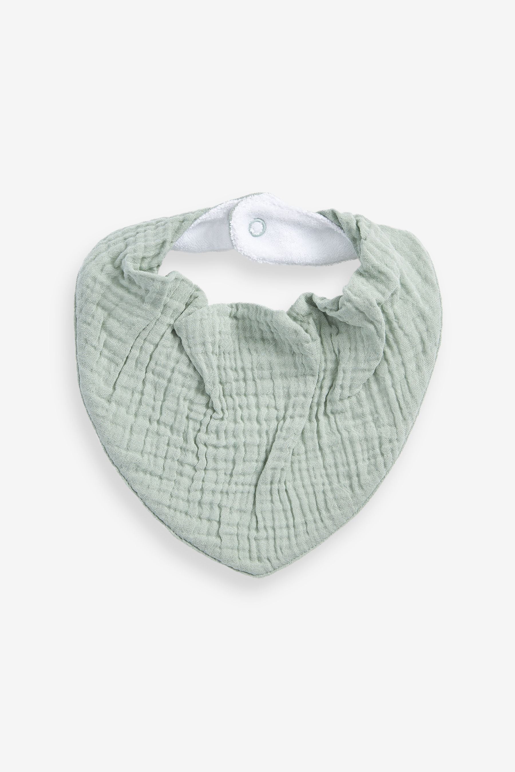 Blue/Green 3 Pack Baby Muslin Bibs