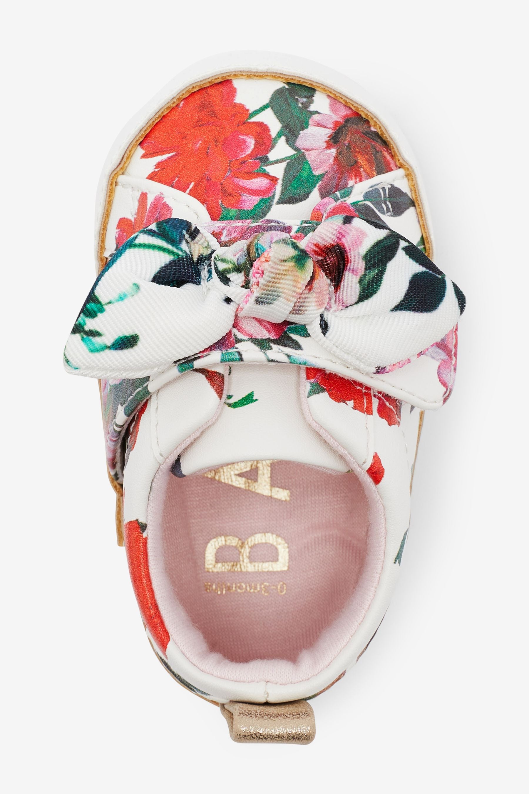 White Baker by Ted Baker White Print Bow Trainers