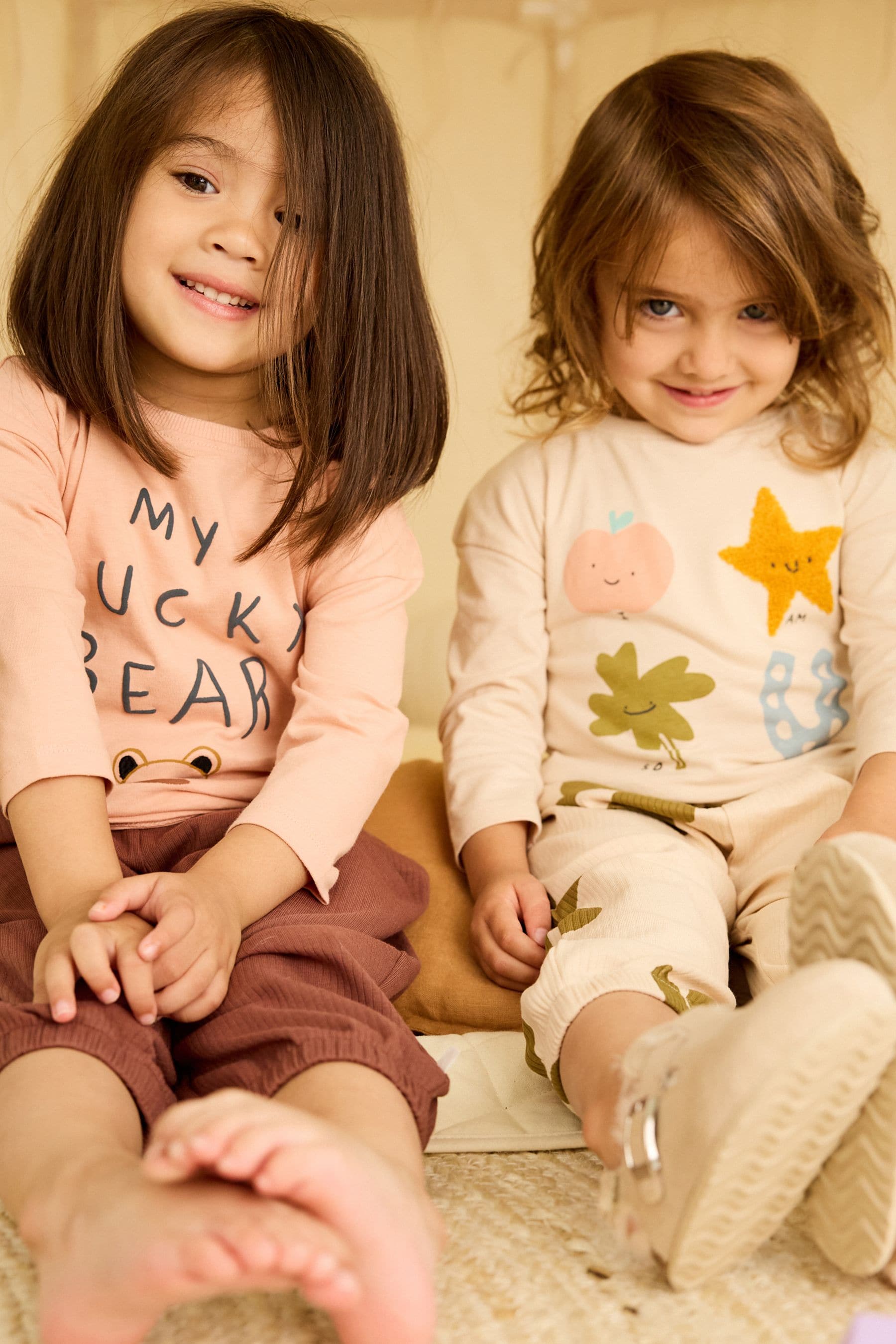 Neutral Jogger Pyjamas 2 Pack (9mths-8yrs)