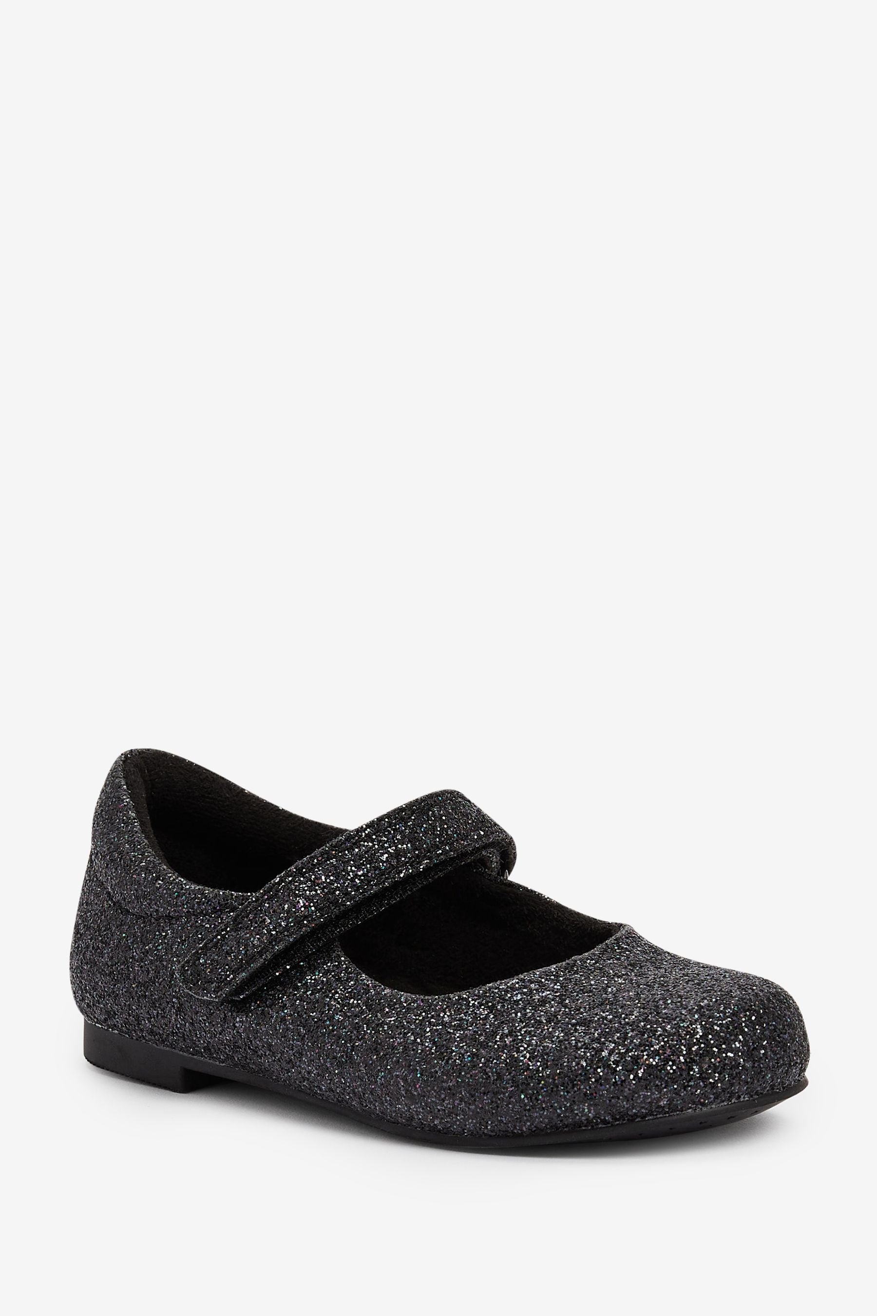 Black Glitter Mary Jane Occasion Shoes