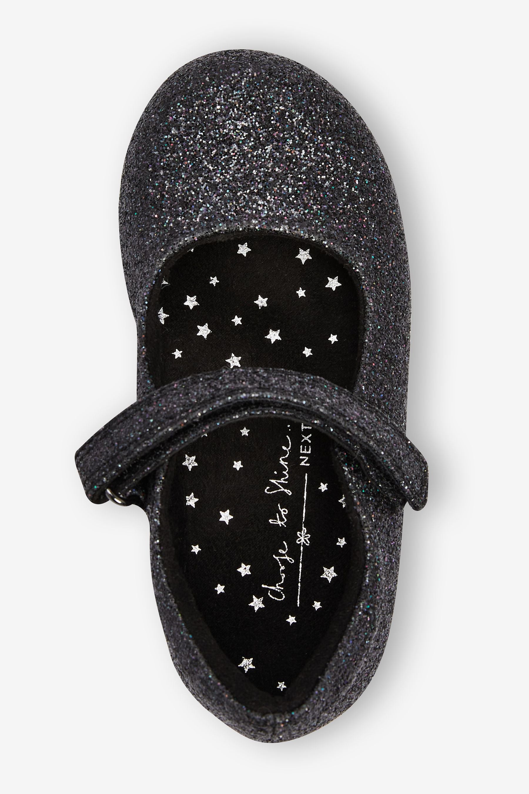 Black Glitter Mary Jane Occasion Shoes