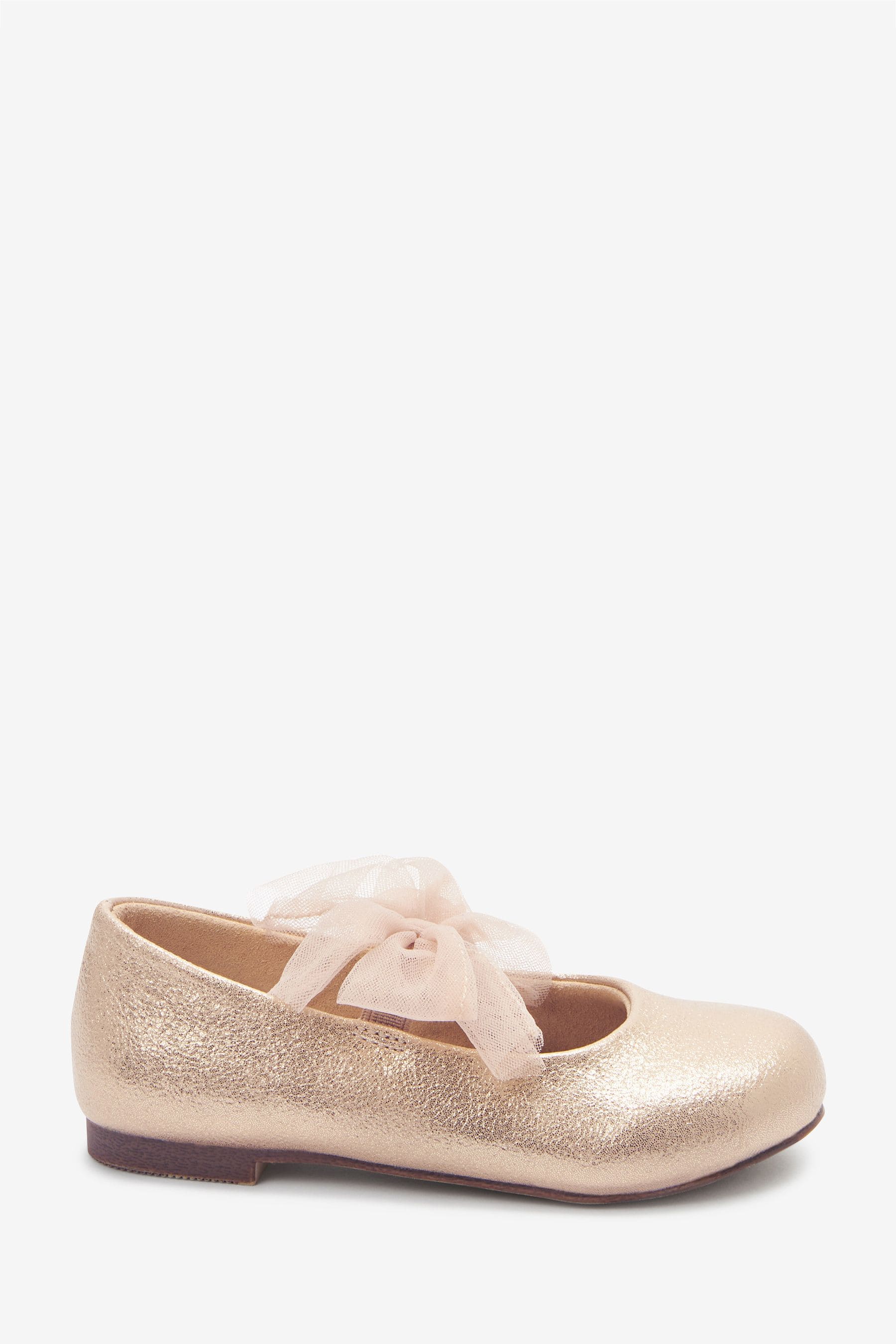 Gold Bow Mary Jane Occasion Shoes