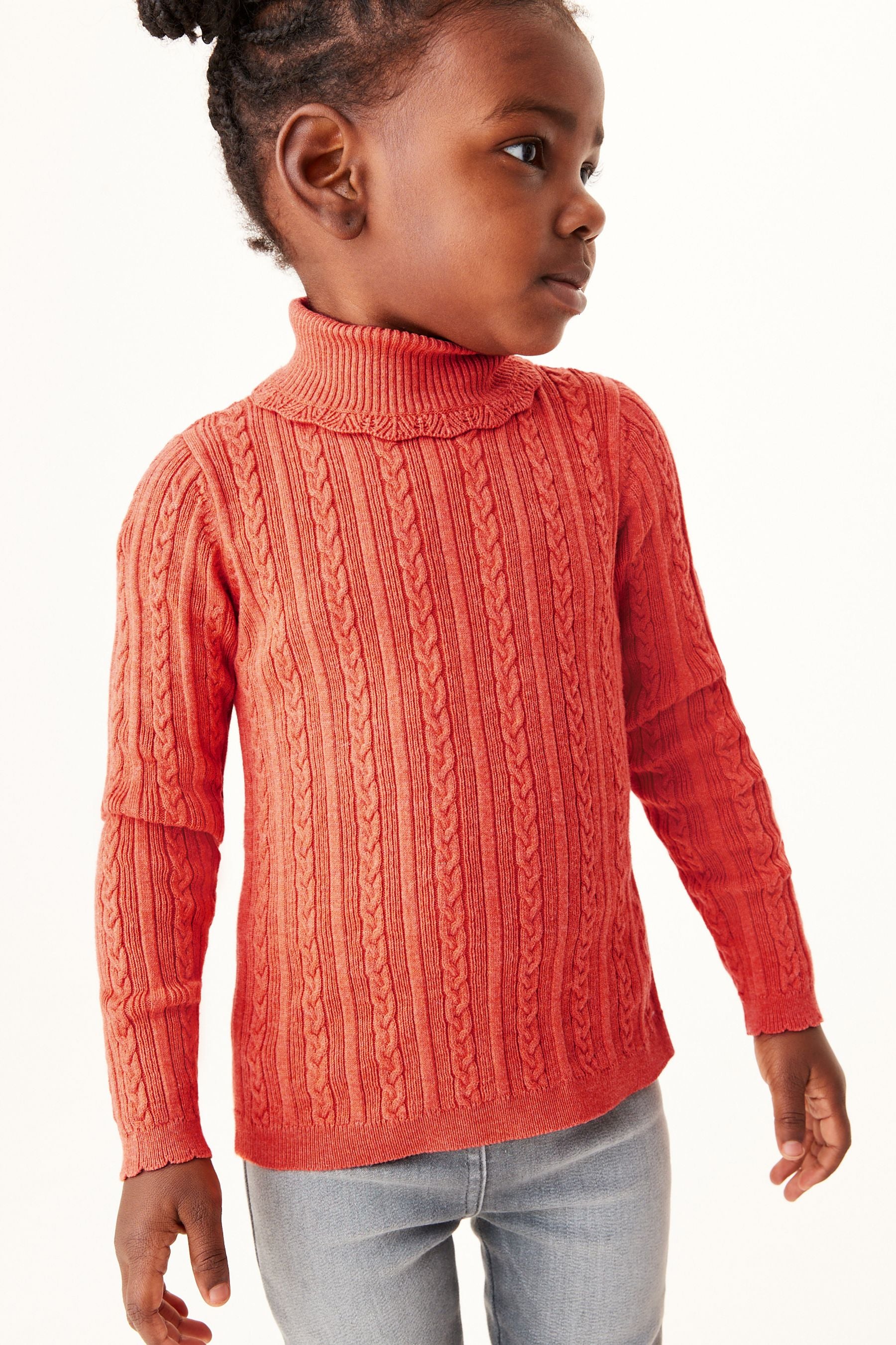 Orange Roll Neck Jumper (3mths-7yrs)