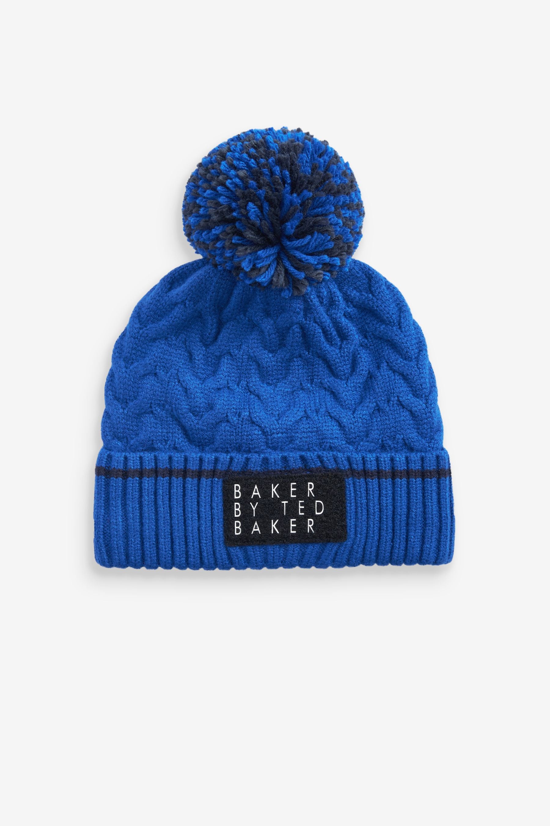 Blue Baker by Ted Baker Pom Hat and Mittens Set