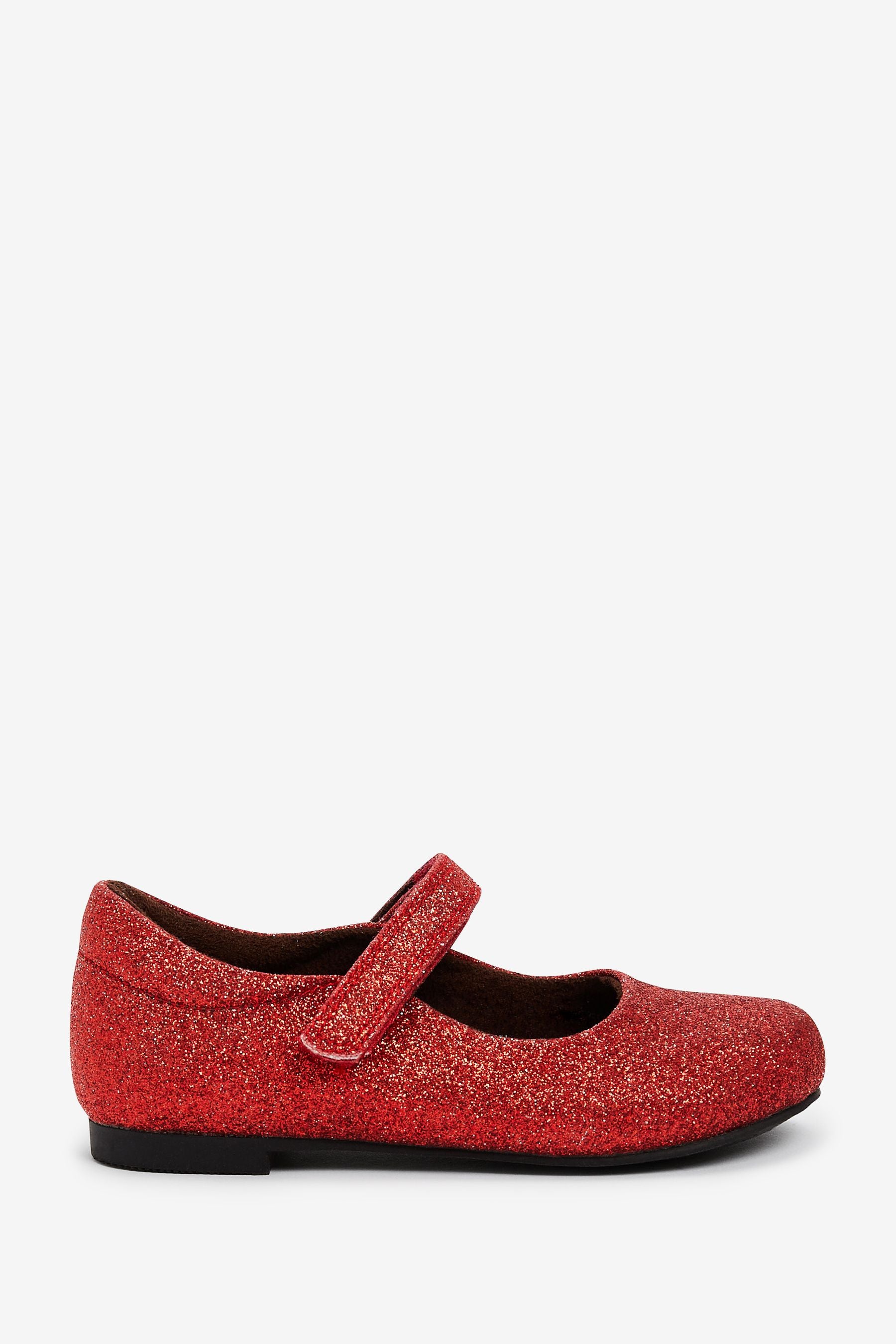 Red Glitter Mary Jane Occasion Shoes