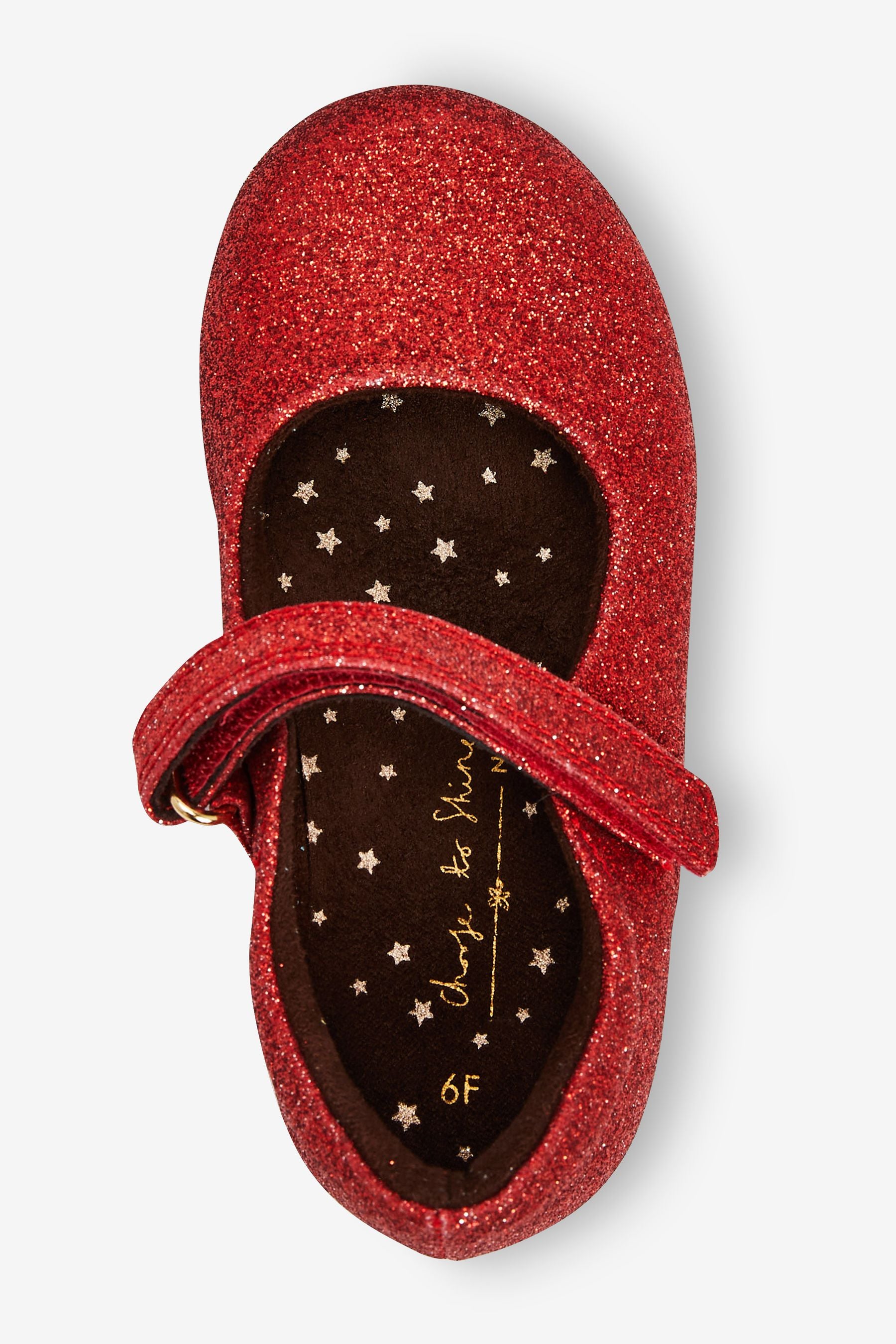 Red Glitter Mary Jane Occasion Shoes