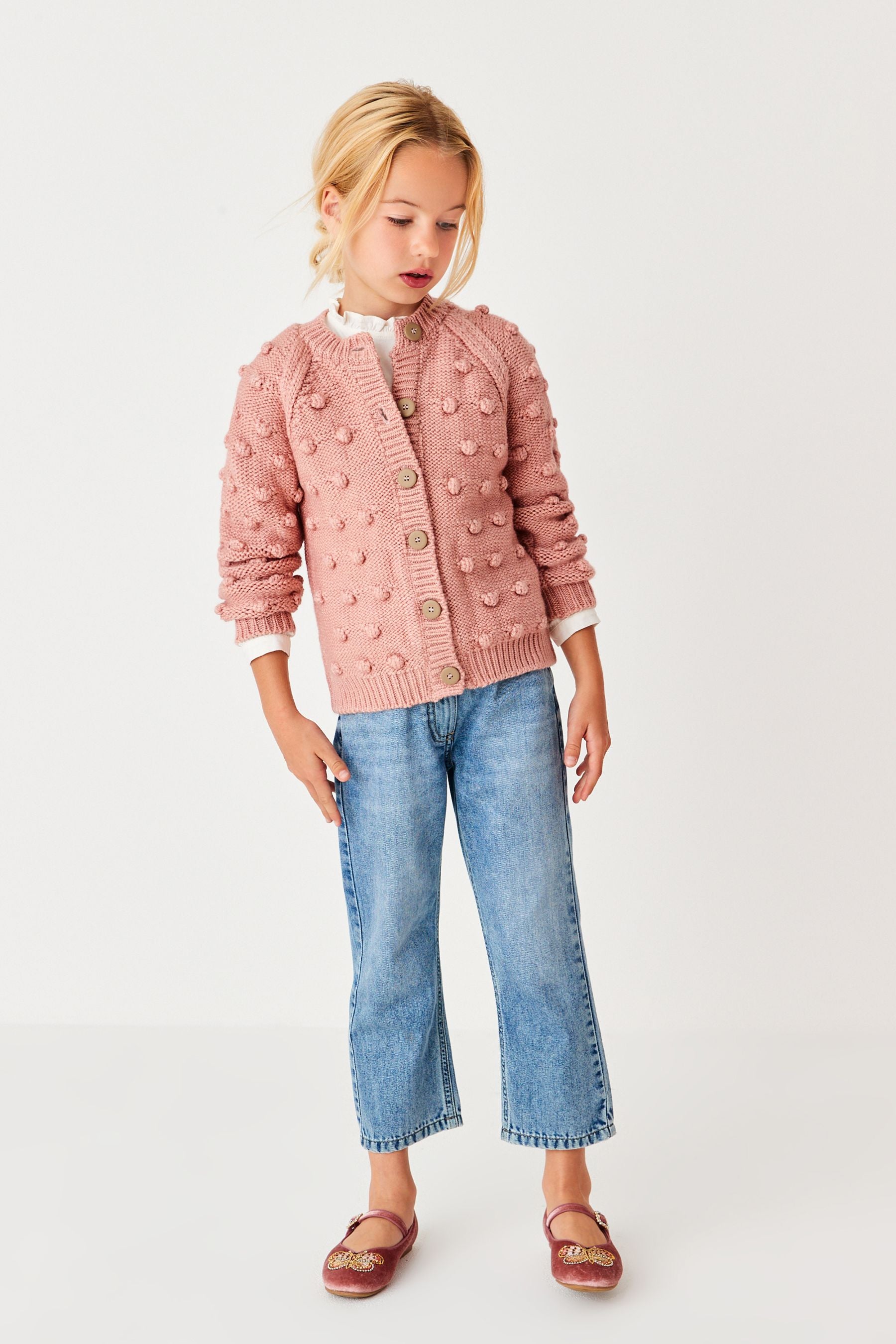 Pink Chunky Cardigan (3-16yrs)