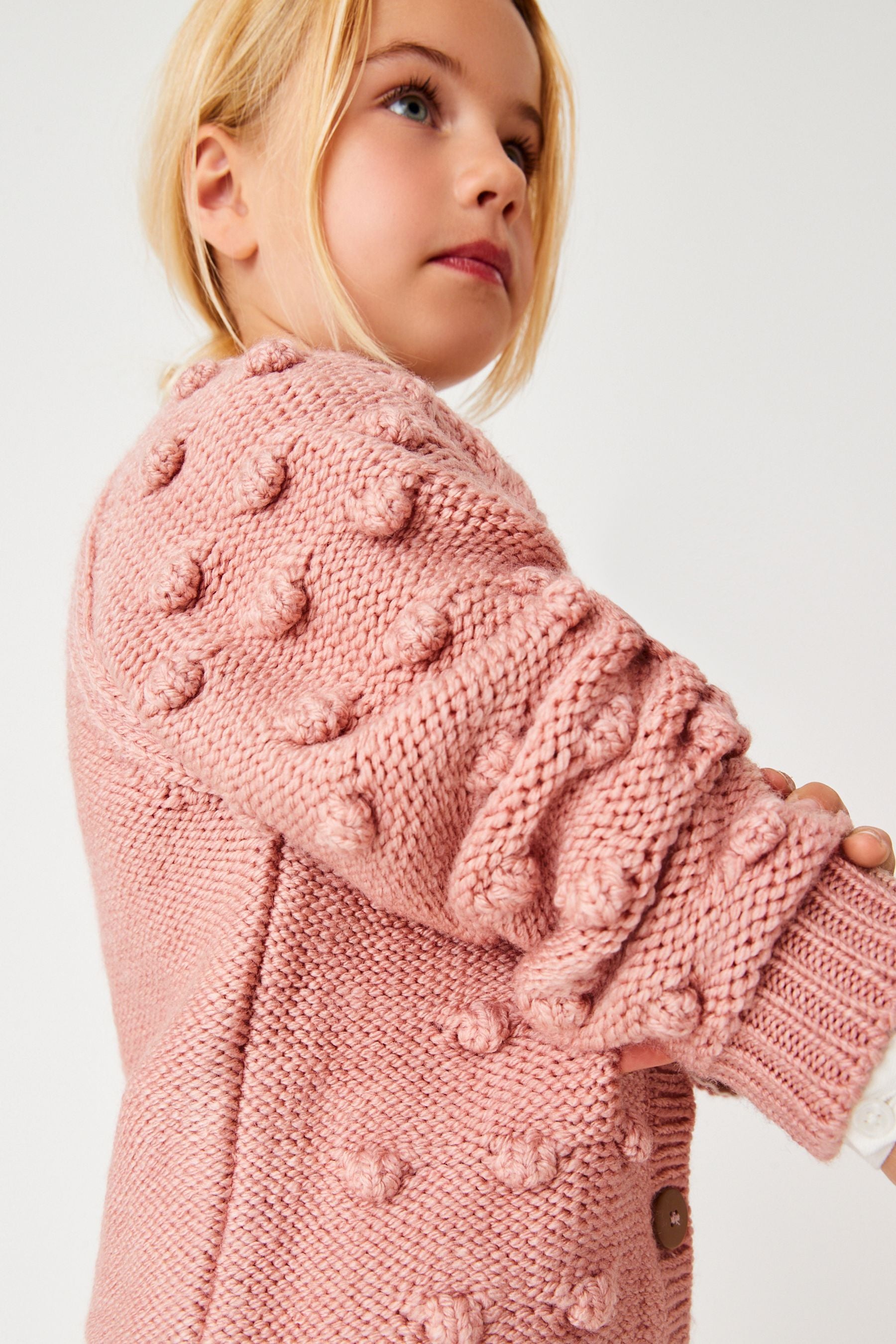 Pink Chunky Cardigan (3-16yrs)