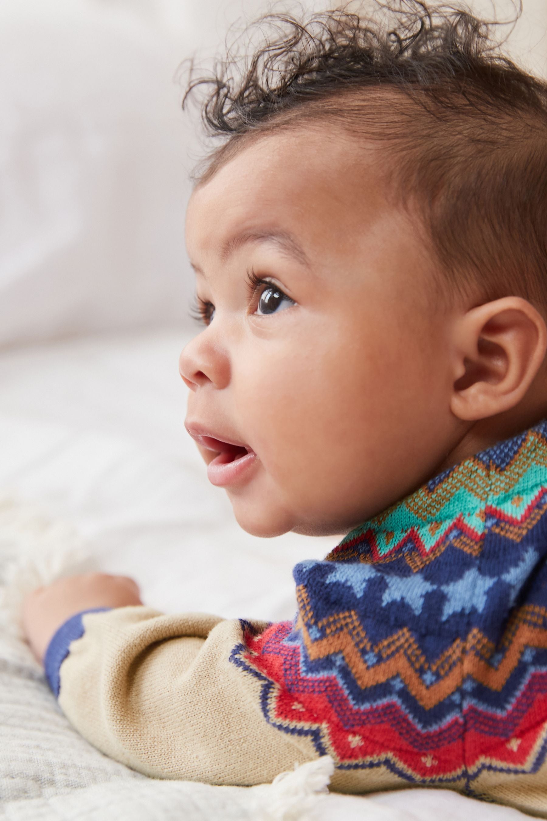 Brown Fairisle Knitted Baby Romper (0mths-2yrs)