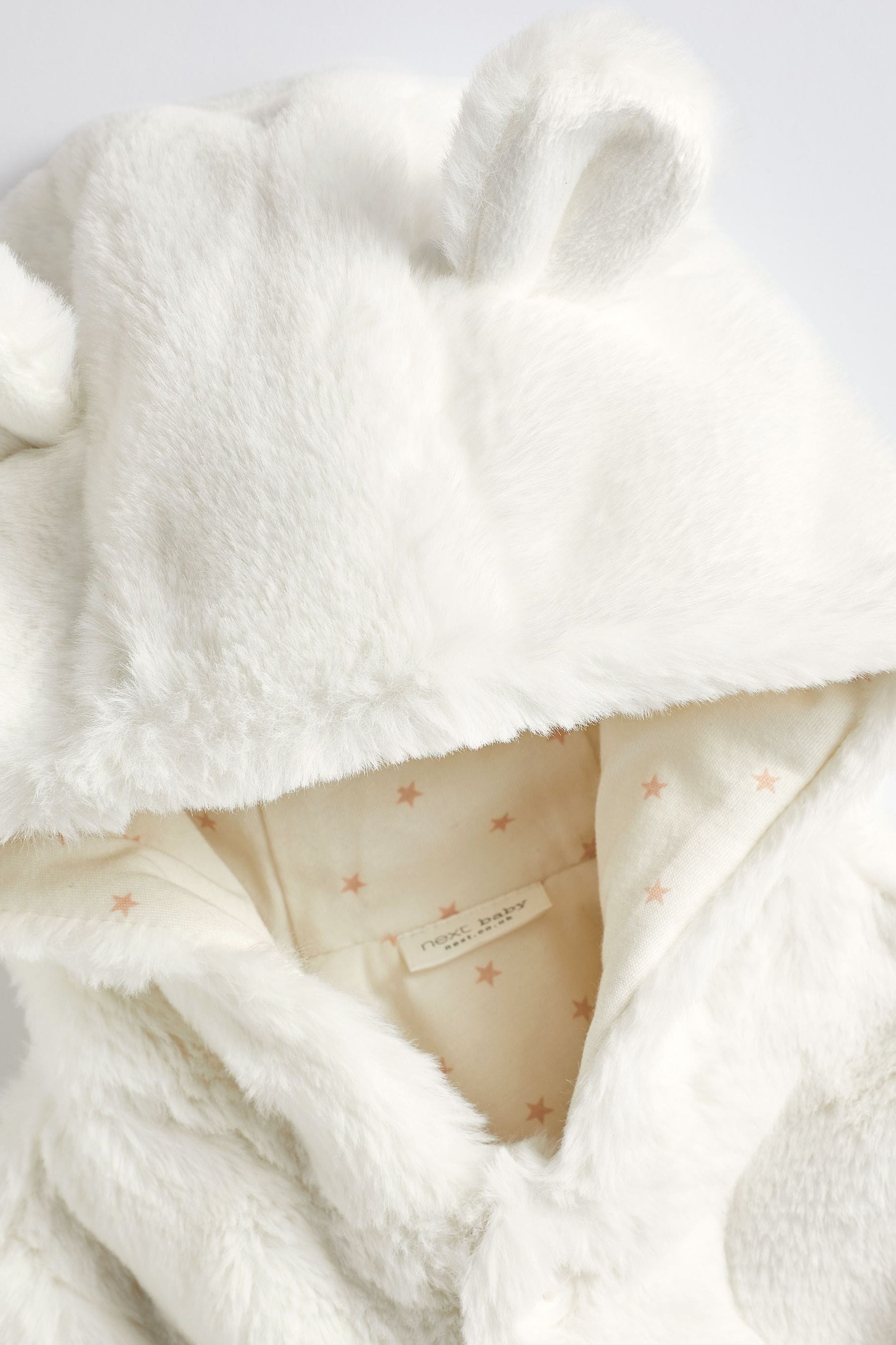 Cream Cosy Bear Baby Jacket