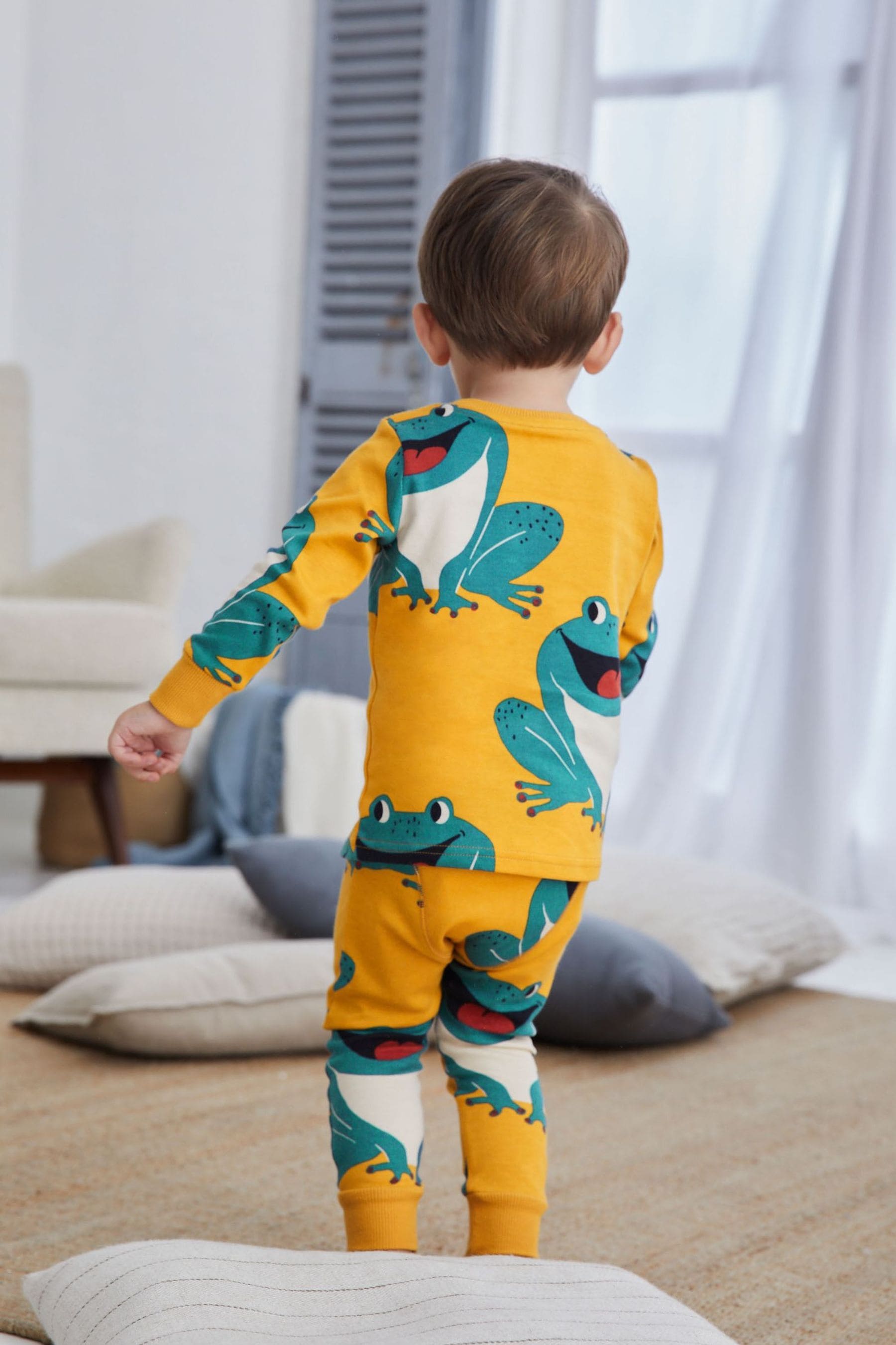 Red/ Blue/ Ochre Yellow Wild Animals Snuggle Pyjamas 3 Pack (9mths-12yrs)