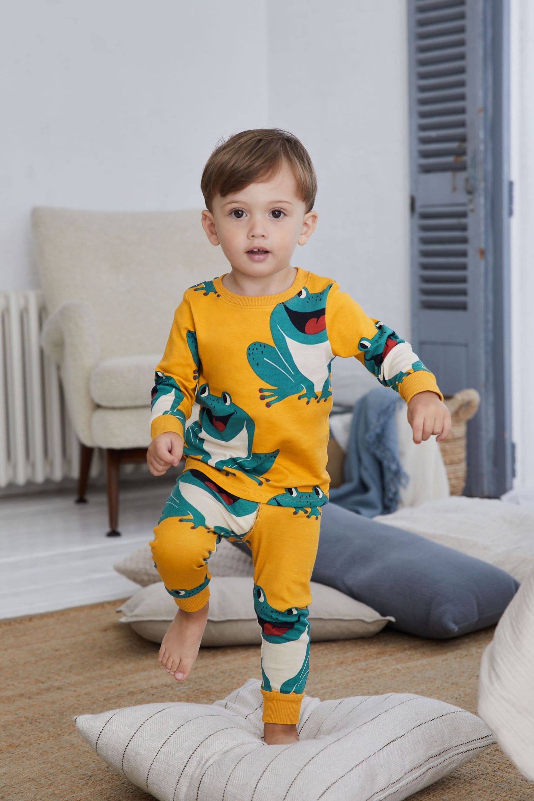 Red/ Blue/ Ochre Yellow Wild Animals Snuggle Pyjamas 3 Pack (9mths-12yrs)