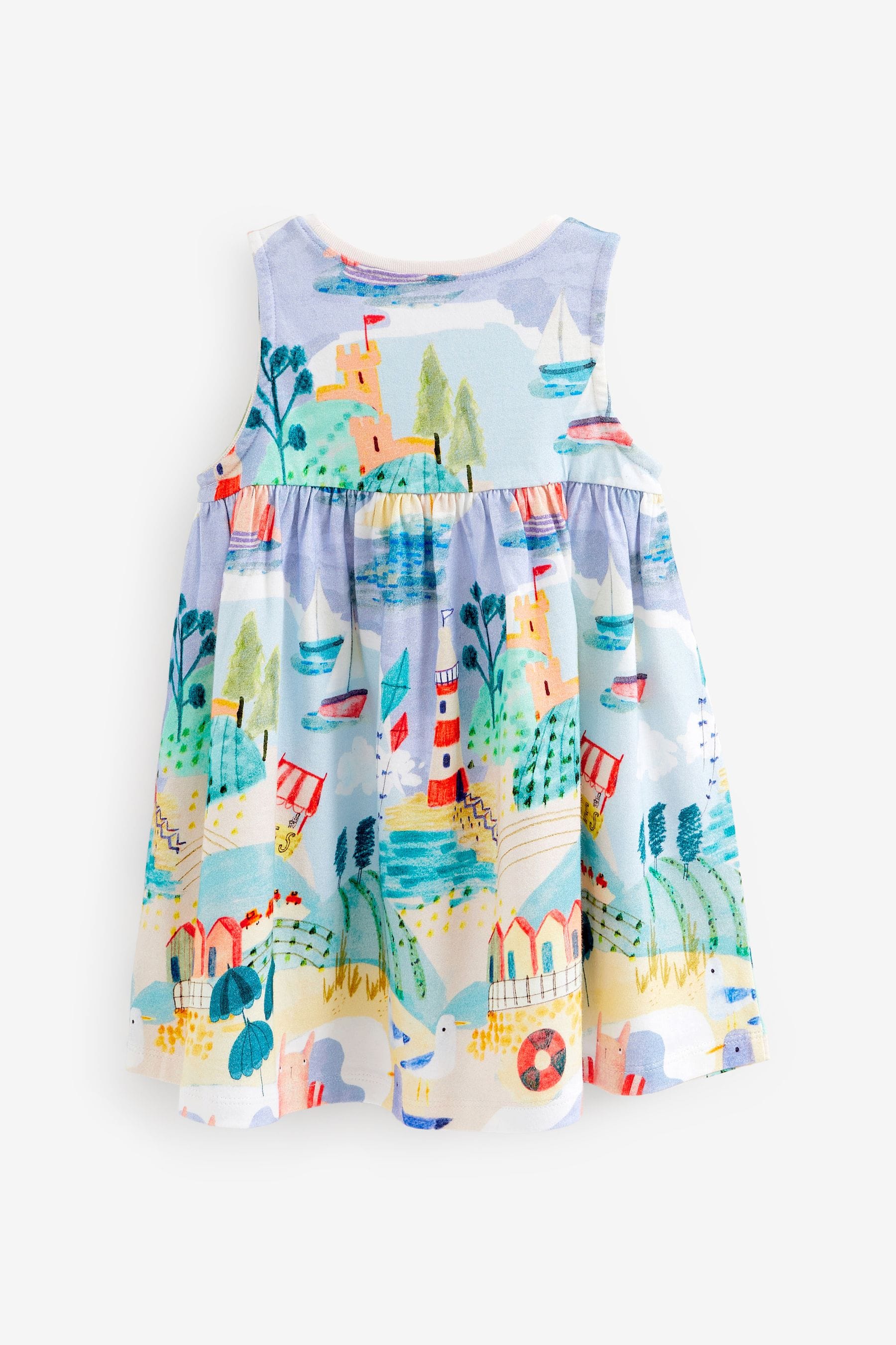 Seaside Print Sleeveless Jersey Dress (3mths-7yrs)