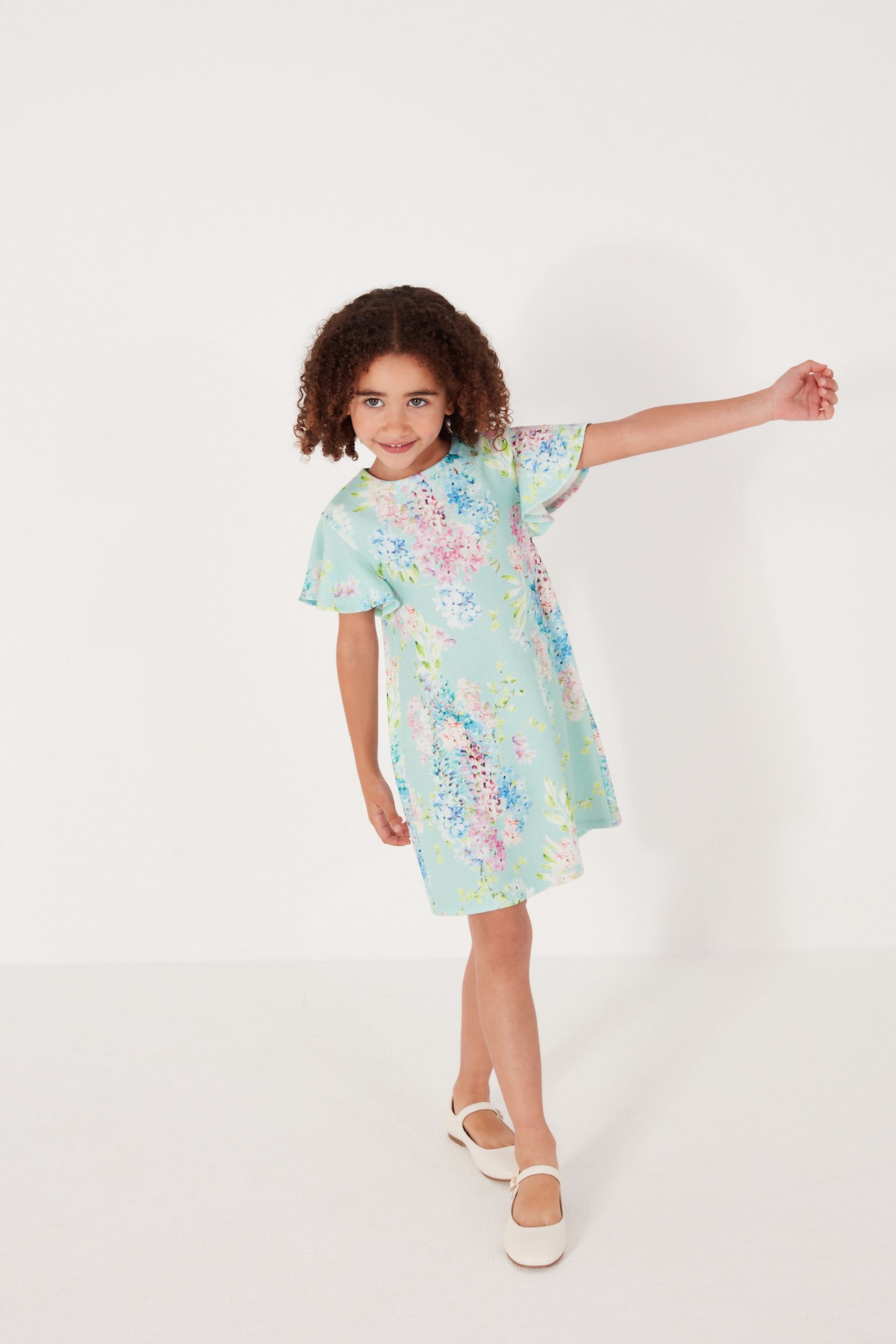 Mint Green/Blue/Soft Pink Floral Occasion Dress (1.5-16yrs)