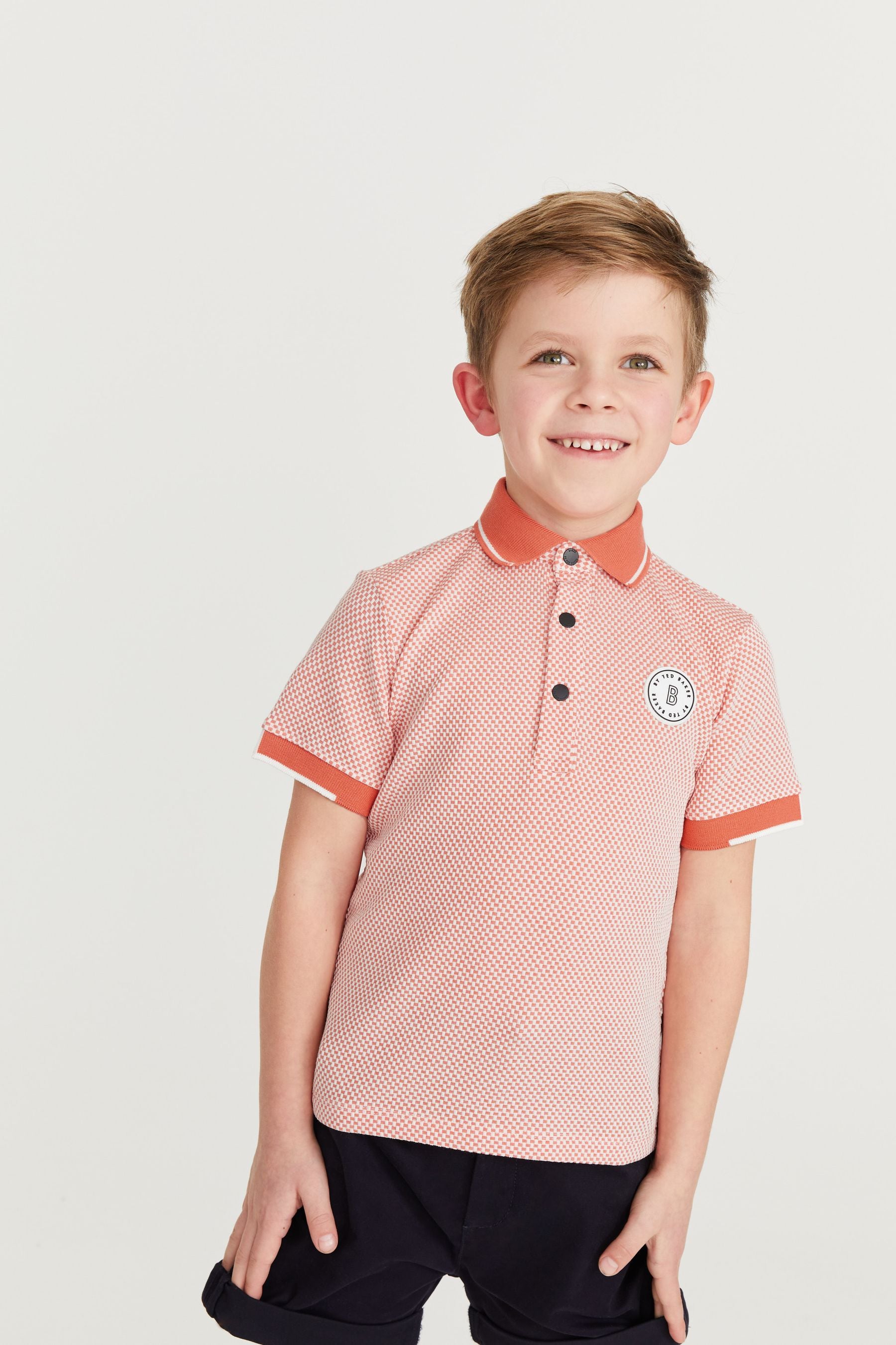 Orange Baker by Ted Baker Blue Polo Shirt