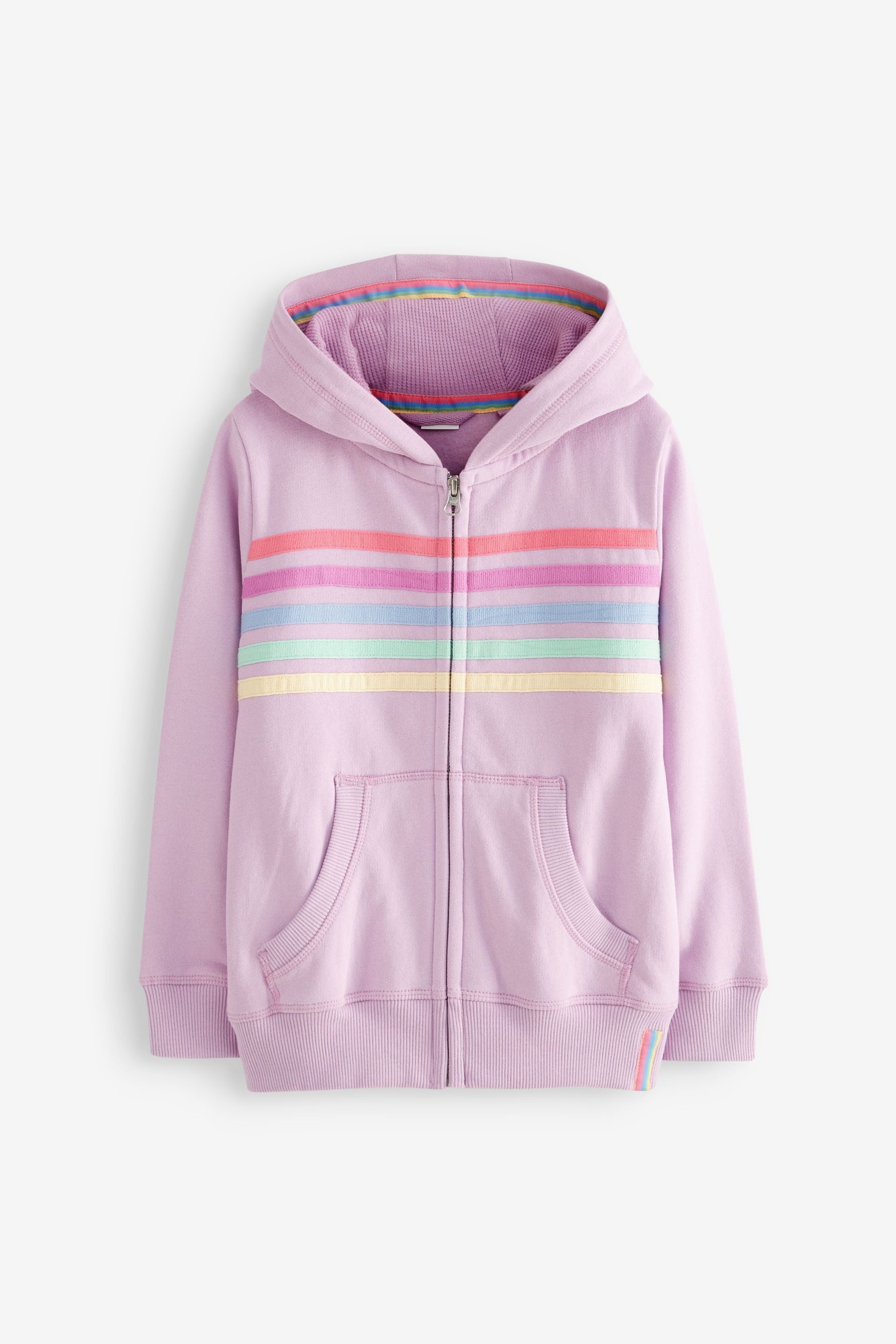 Lilac Purple Rainbow Stripe Rainbow Soft Jersey (3-16yrs)