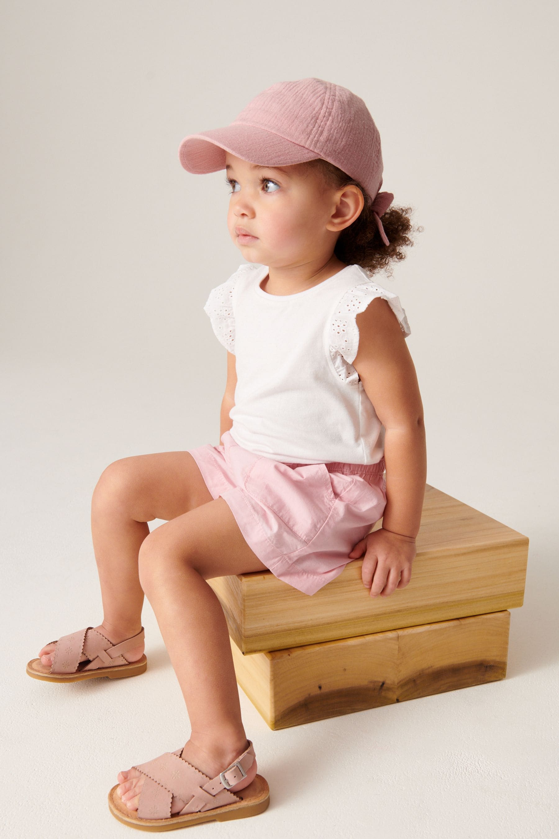 Pink Bow Back Cap (3mths-10yrs)