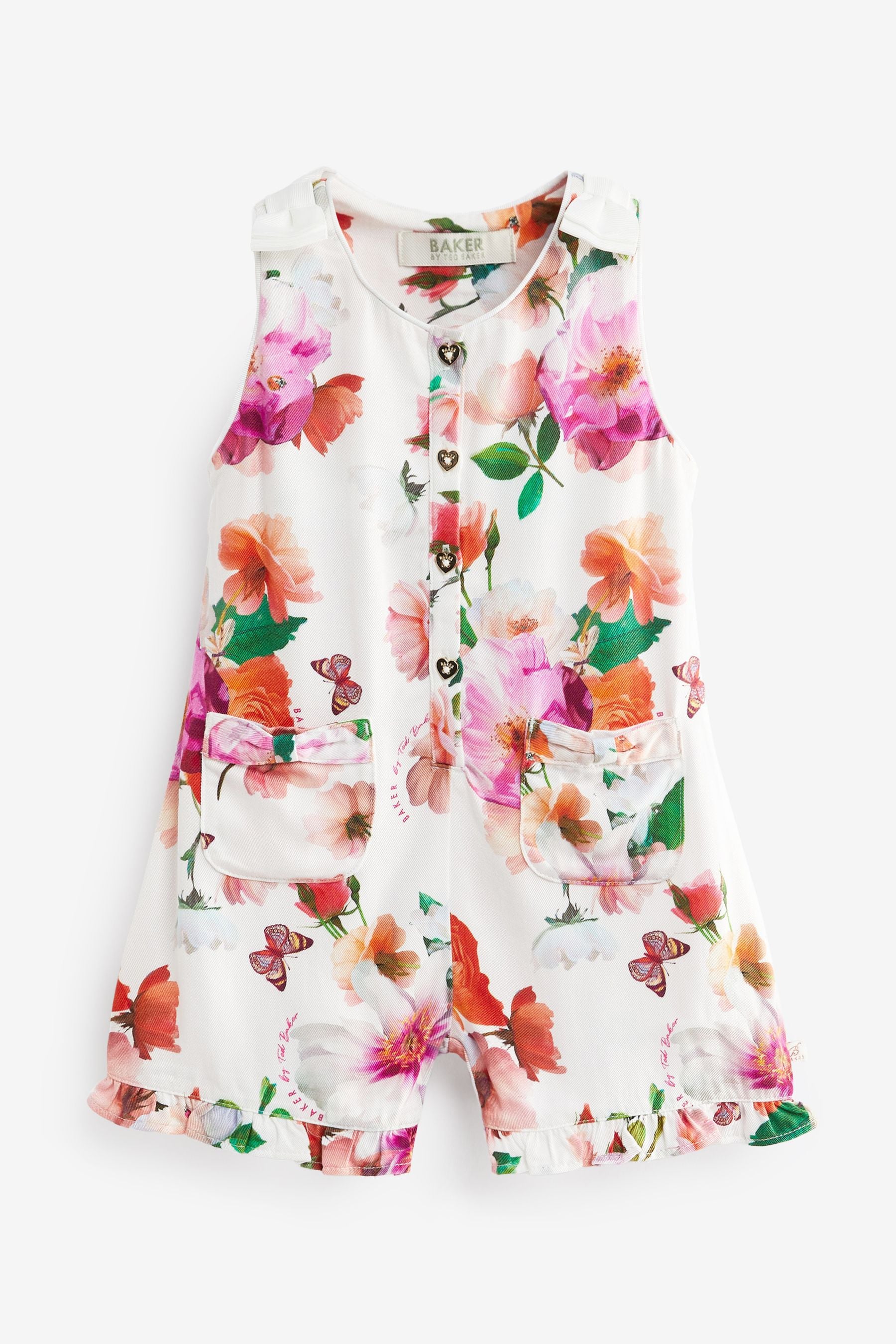 White Baker by Ted Baker White Floral Playsuit