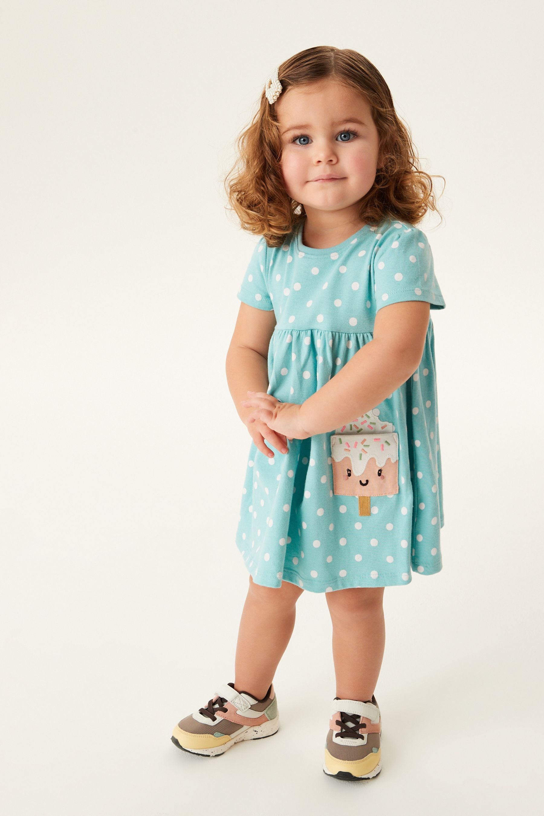 Ice Cream Short Sleeve Cotton Jersey Dress (3mths-7yrs)