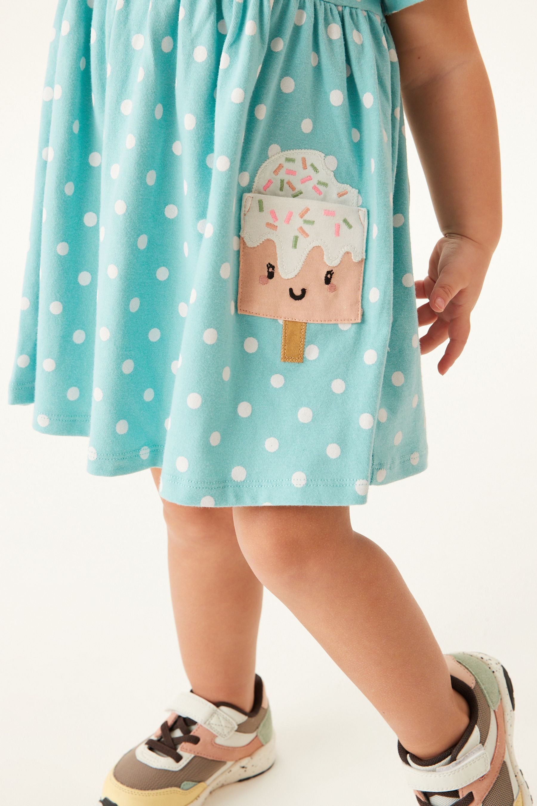 Ice Cream Short Sleeve Cotton Jersey Dress (3mths-7yrs)