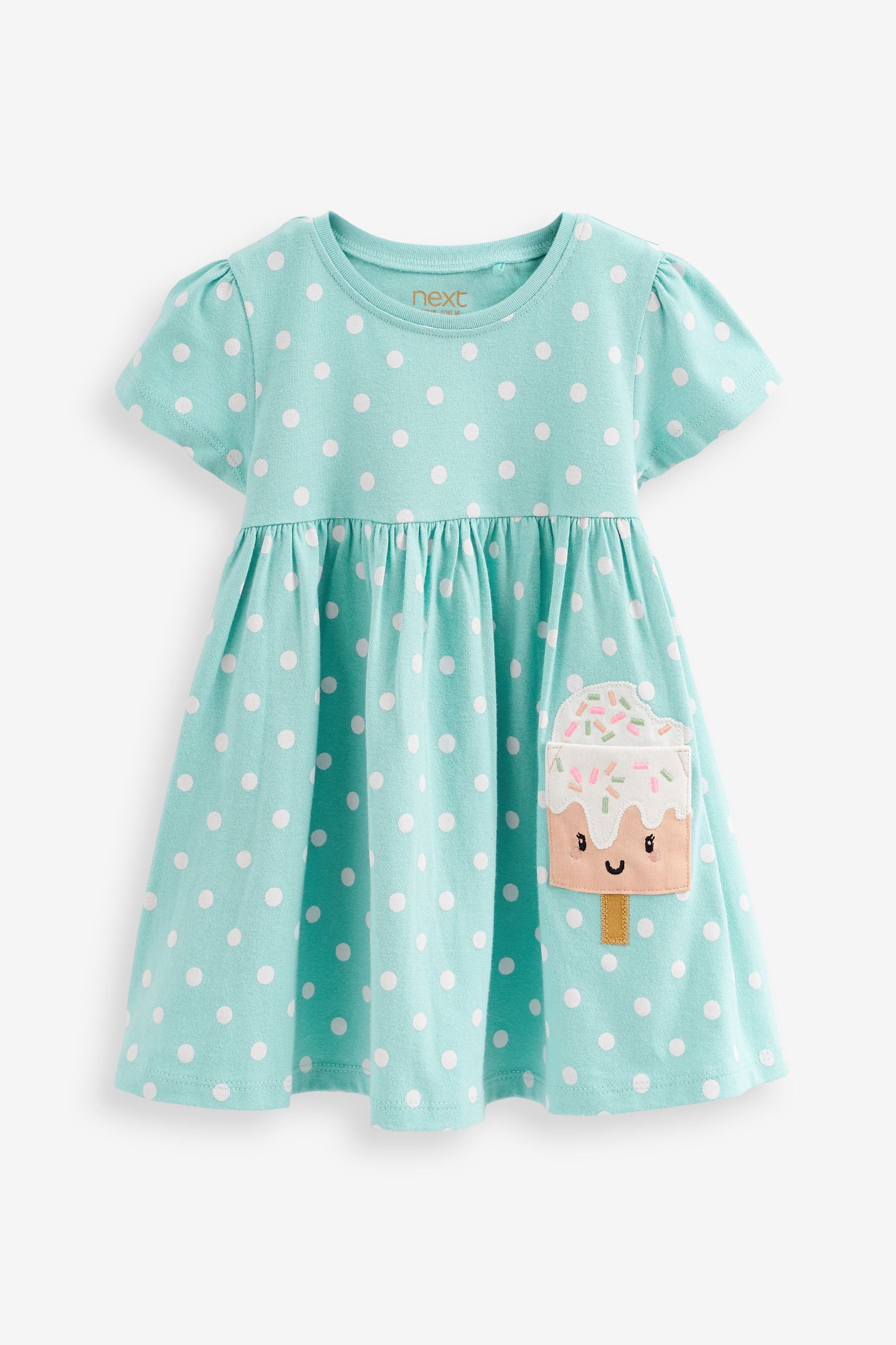 Ice Cream Short Sleeve Cotton Jersey Dress (3mths-7yrs)