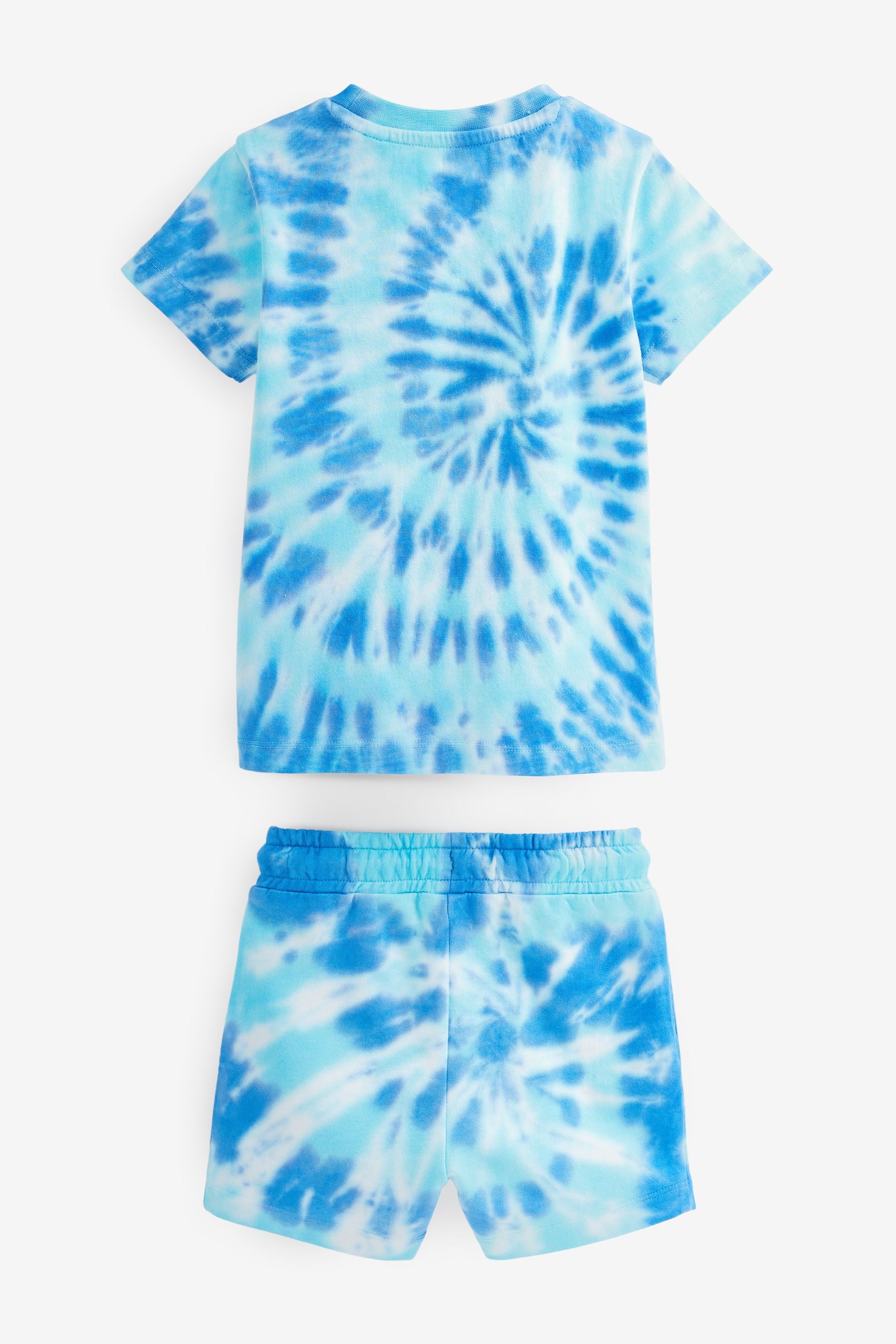 Blue Tie Dye All-Over Printed T-Shirt and Shorts Set (3mths-7yrs)