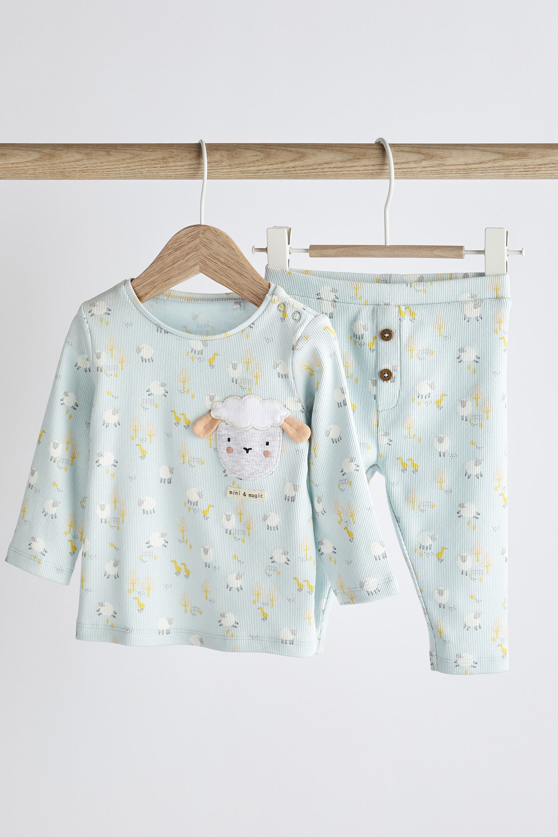 Blue Sheep 2 Piece Baby T-Shirt And Leggings Set (0mths-2yrs)