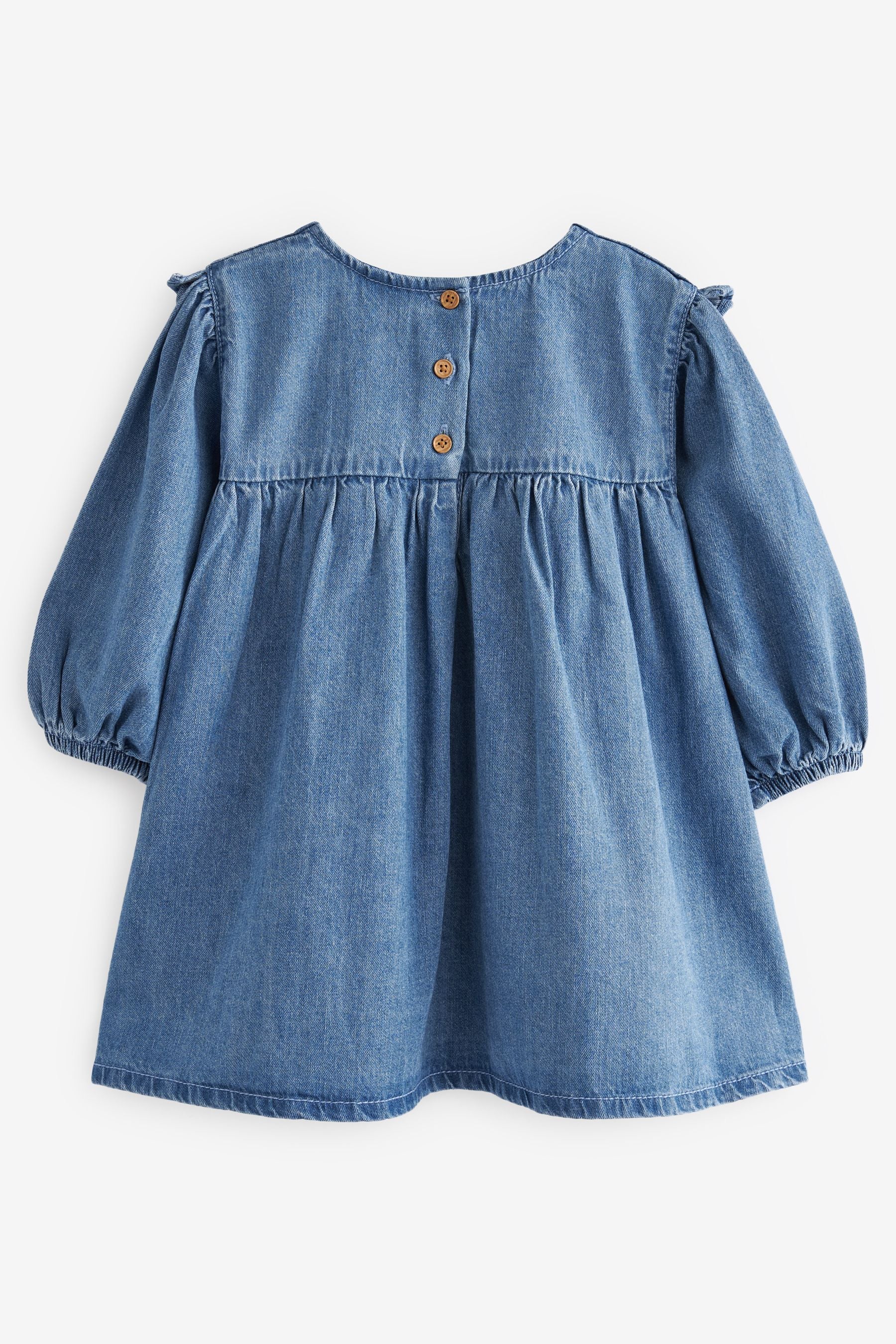 Blue Embroidered Denim Dress (3mths-7yrs)