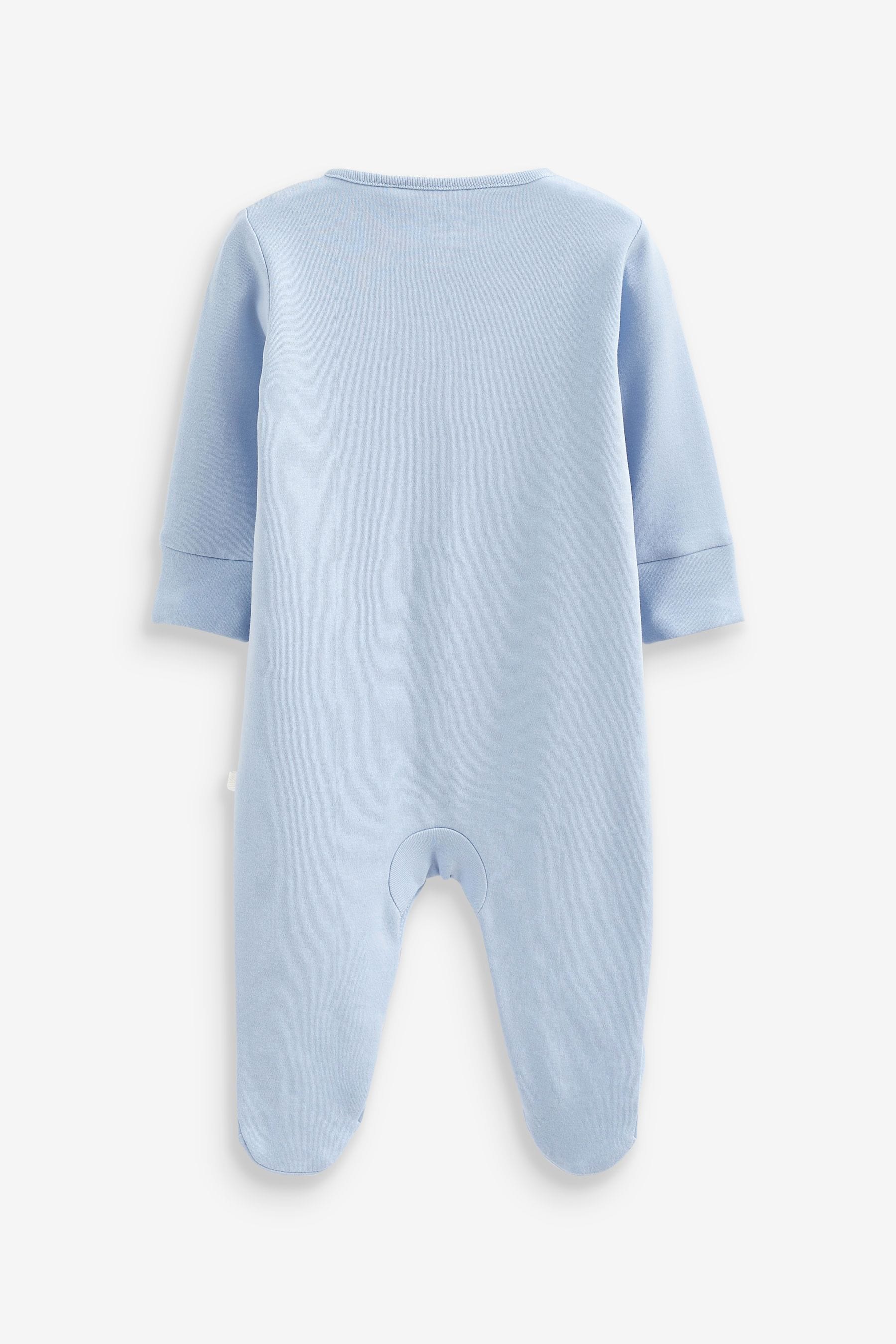 Blue and Green Baby Sleepsuits 4 Pack (0-3yrs)