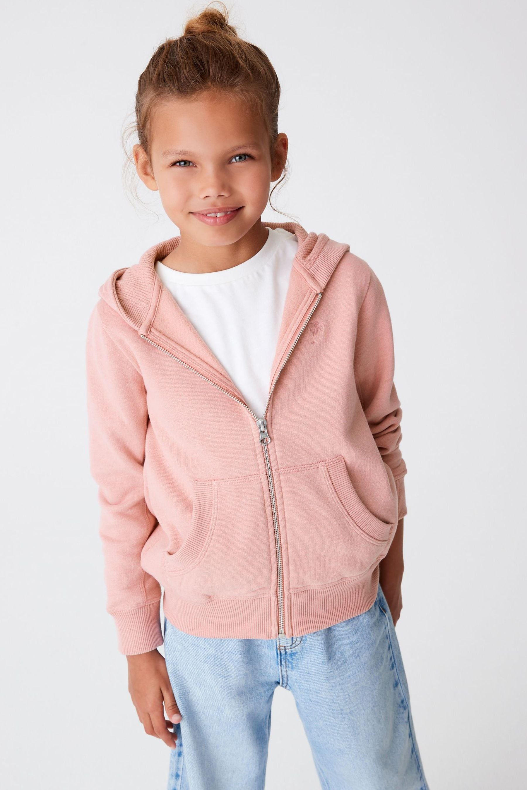 Pink Zip Through Hoodie (3-16yrs)