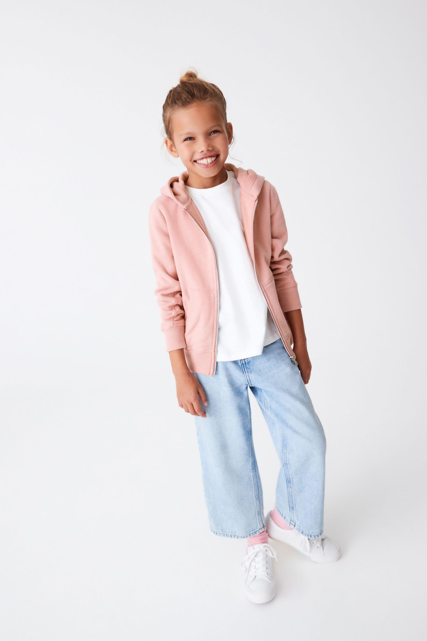 Pink Zip Through Hoodie (3-16yrs)