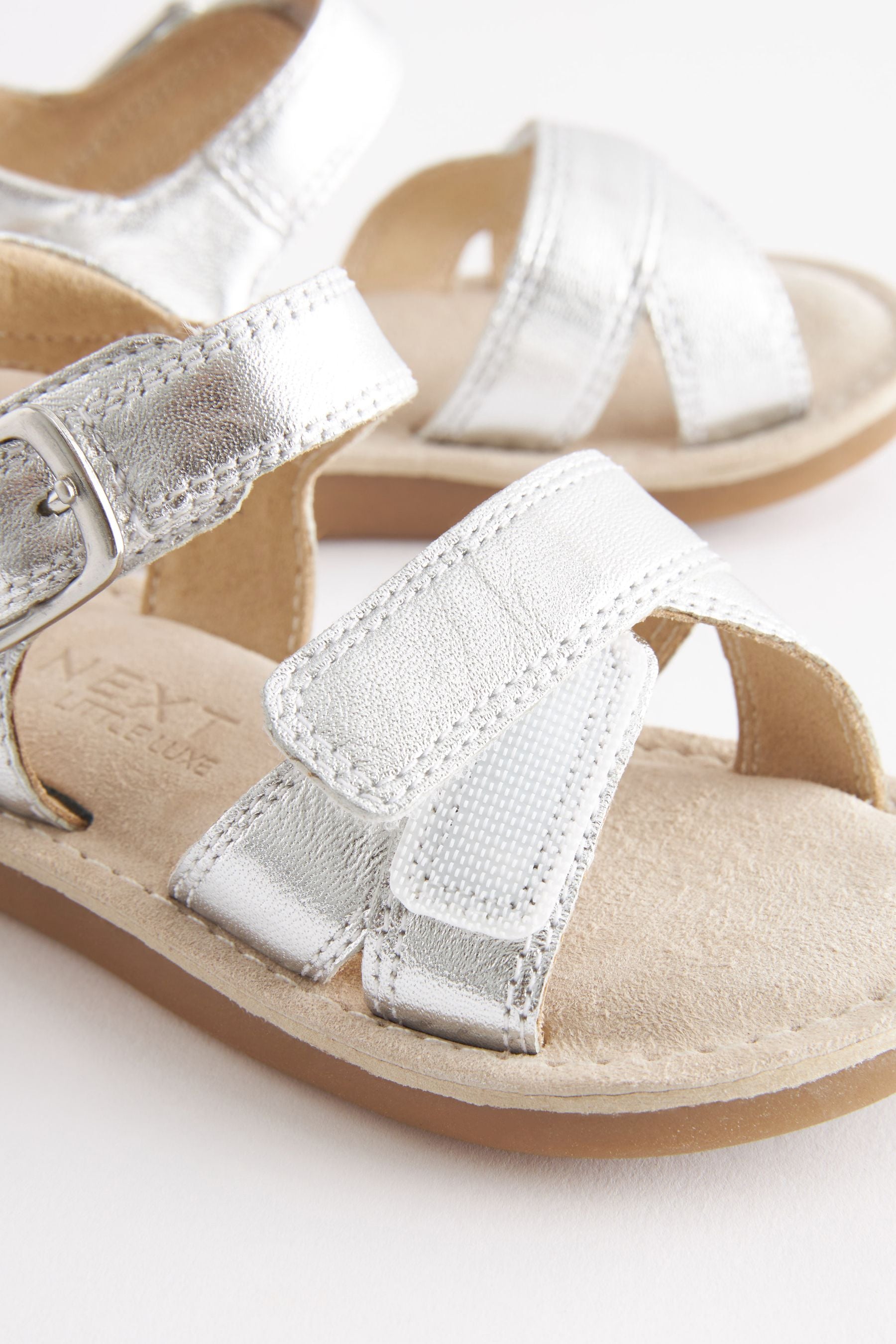 Silver Leather Sandals