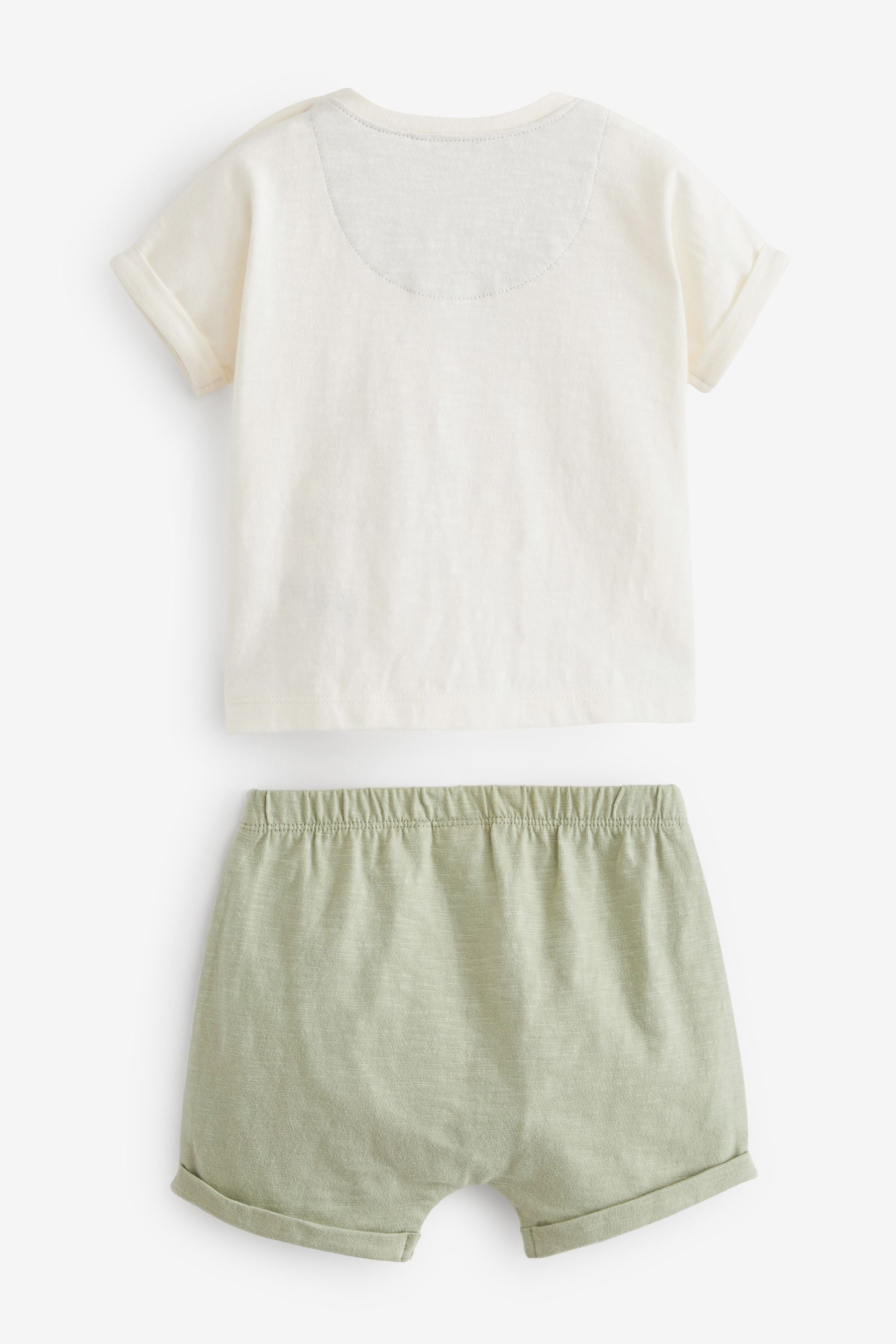 Neutral Safari Baby T-Shirt And Shorts 2 Piece Set