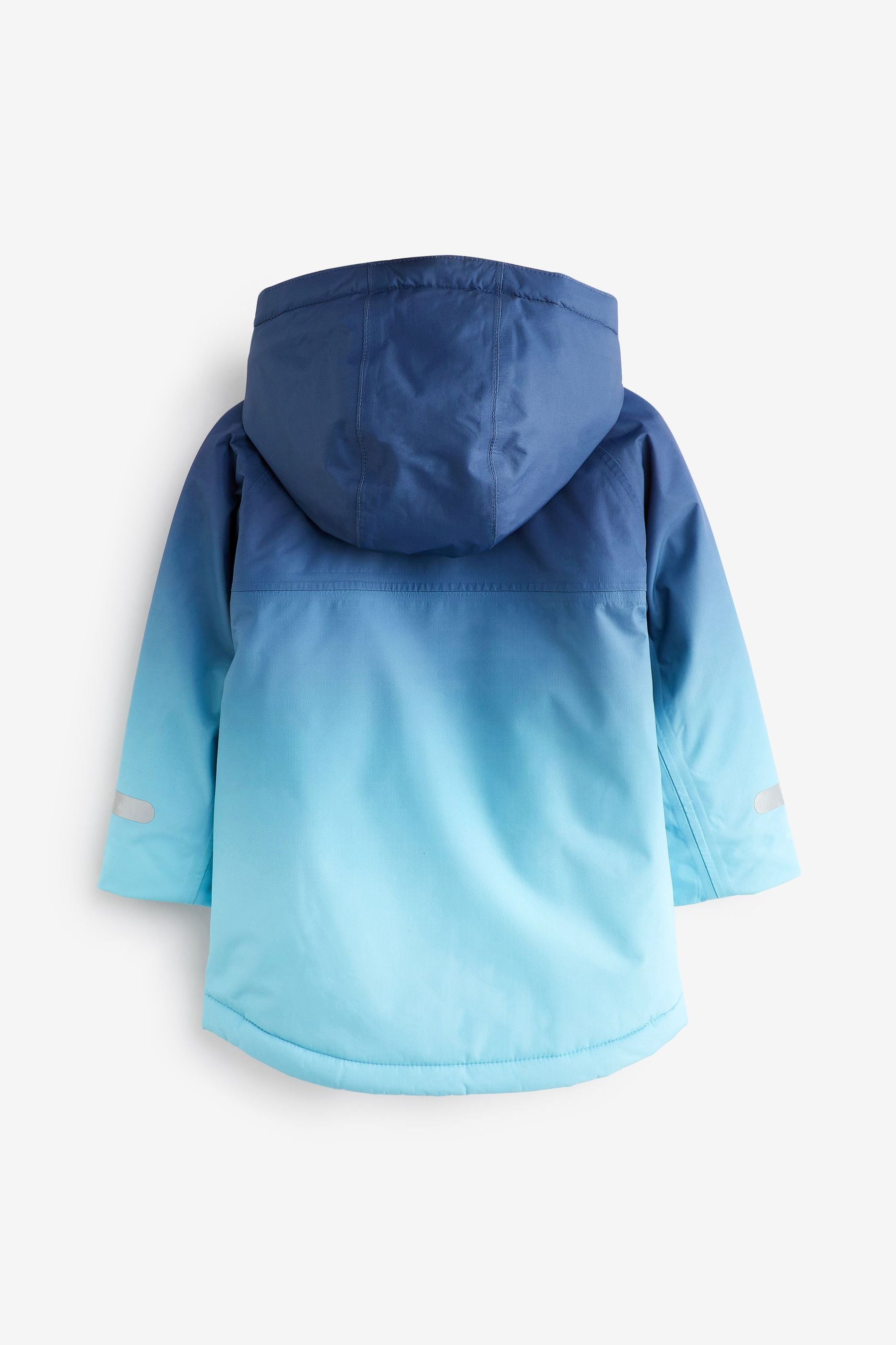 Blue Dip Dye Waterproof Fleece Lined Coat (3mths-7yrs)