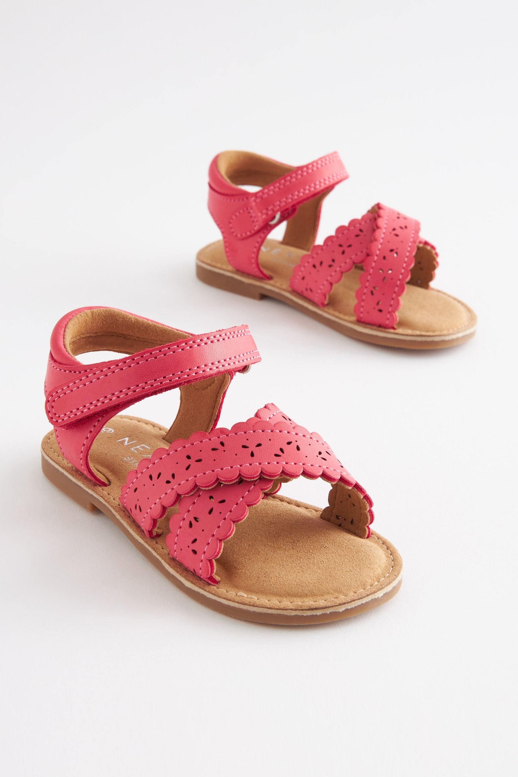 Pink Cross Strap Sandals