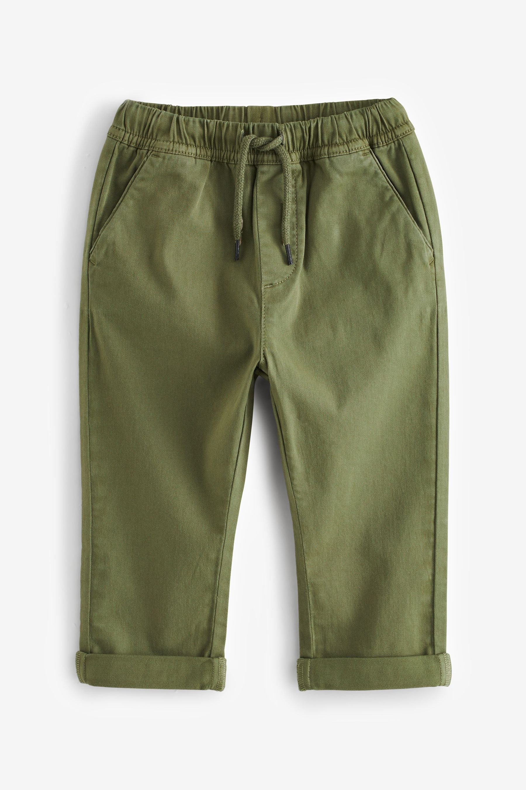 Sage Green Loose Fit Pull-On Chino Trousers (3mths-7yrs)