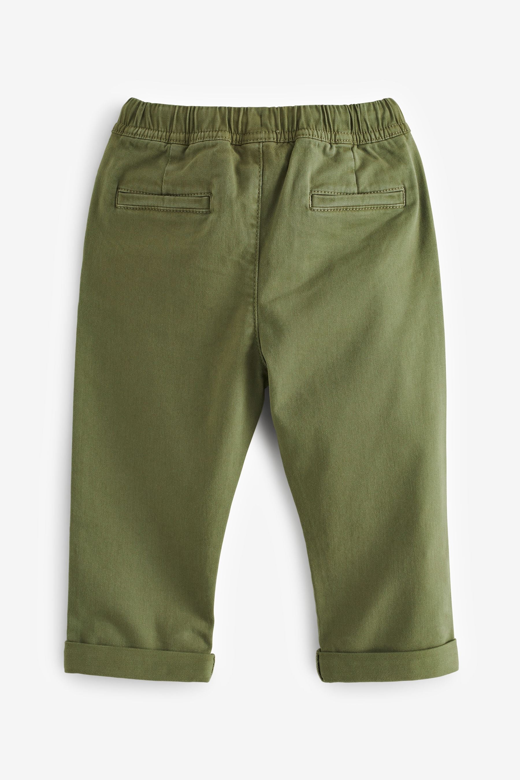 Sage Green Loose Fit Pull-On Chino Trousers (3mths-7yrs)