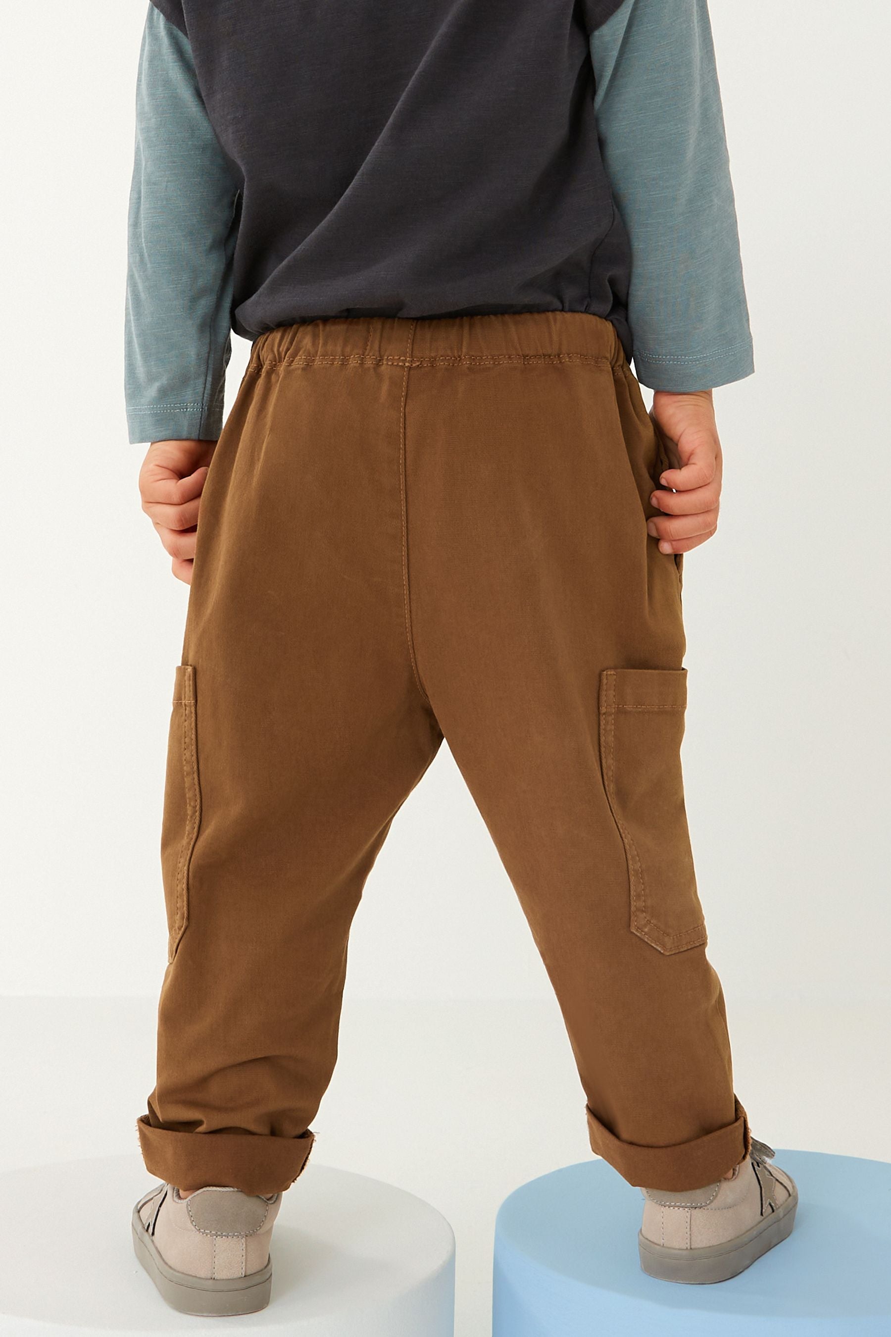 Tan Brown Side Pocket Pull-On Trousers (3mths-7yrs)